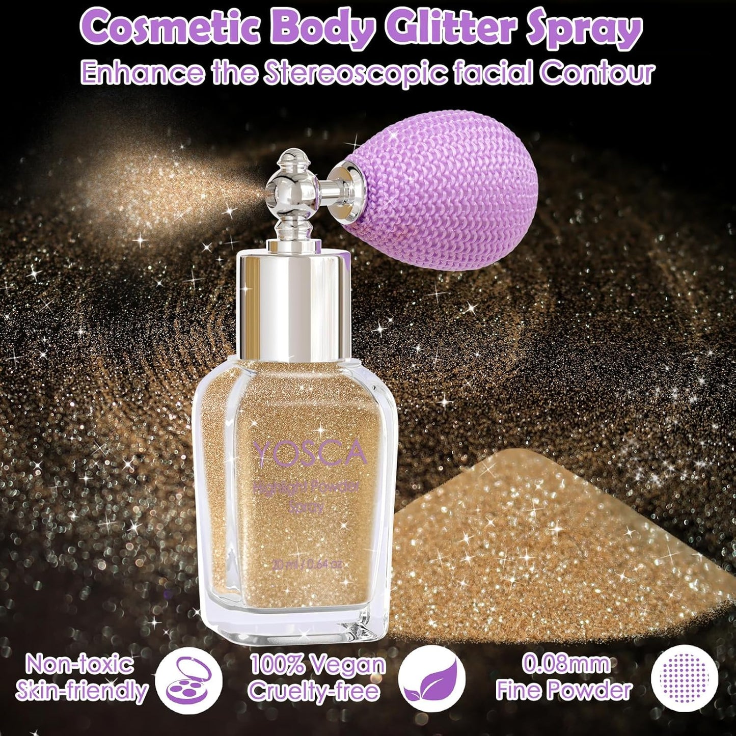 Body Glitter Spray - 30ML Loose Shimmer Powder for Hair, Face & Nail Art | Perfect for Festivals & Parties