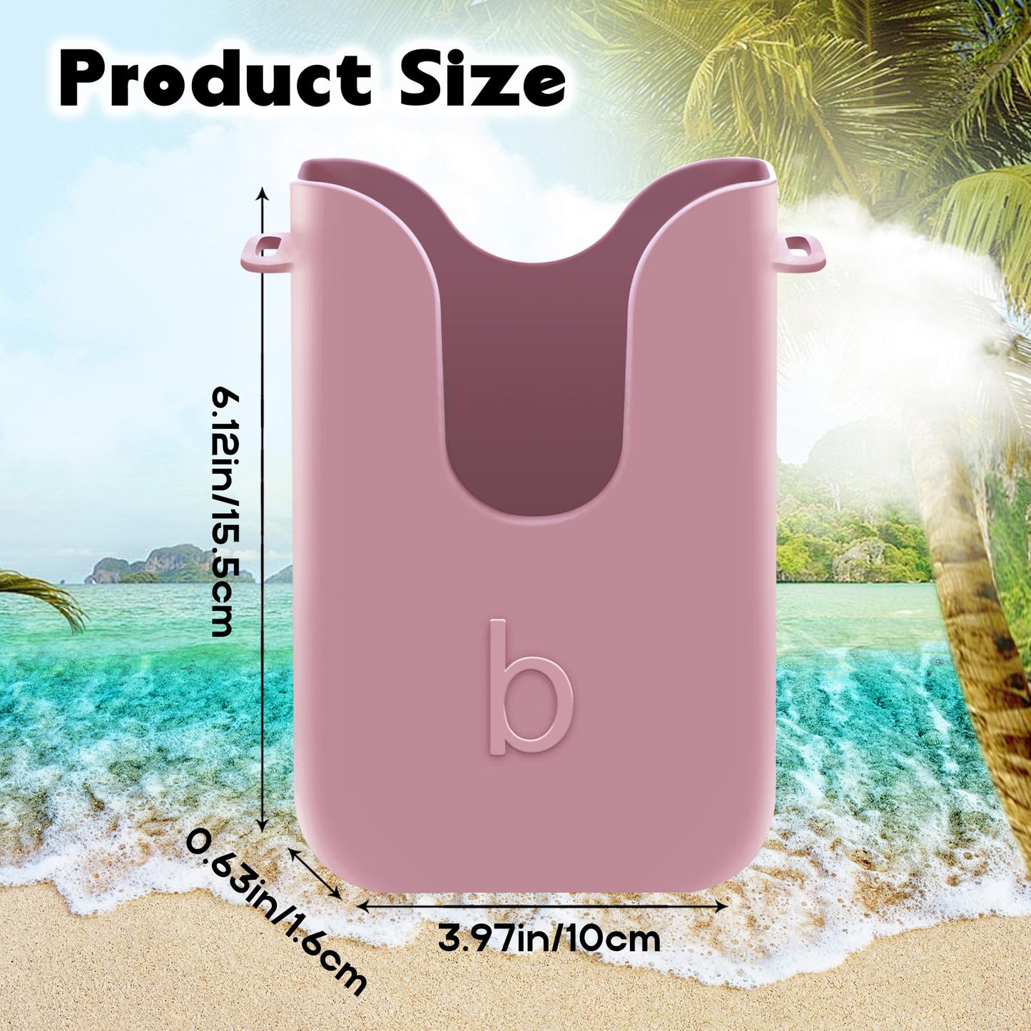 Silicone Phone Holder for Bogg Bags, Compatible Phone Case Attachment, Beach Tote Bag Accessory – Ideal Holder for Bogg & Similar Beach Bags (Blushing)