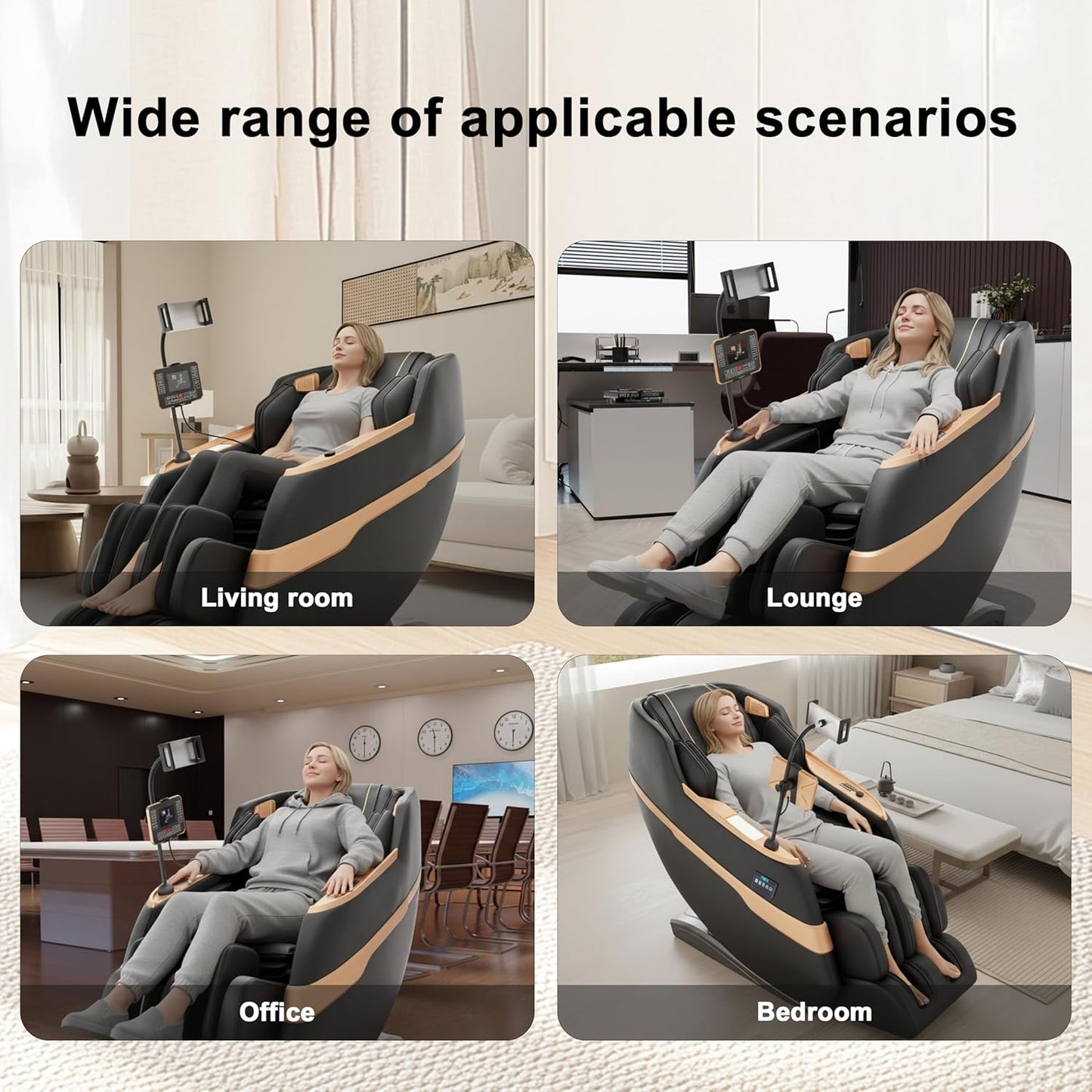 Full Body Massage Chair - Zero Gravity Recliner with Airbag Massage & Heating | AI Voice Control, Automatic Footrest