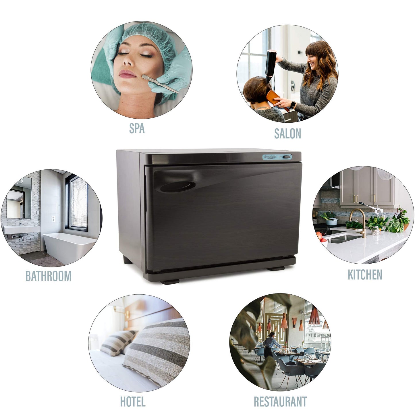 DERMALOGIC Towel Warmer, Stainless Finish Towel Heater Warmer Cabinet 2 in 1 Electric Equipment 20L Massage Facial Spa Beauty Salon Nails Shop GYM Home and Commercial