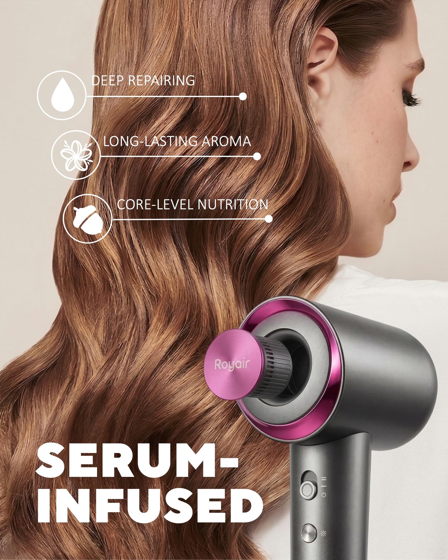 2-in-1 Hair Dryer & Fragrance Essence Capsule, 110,000 RPM High-Speed 1200W Ionic Blow Dryer with Brushless Motor, Intelligent Heat Control, Lightweight, Low Noise with Magnetic Nozzle