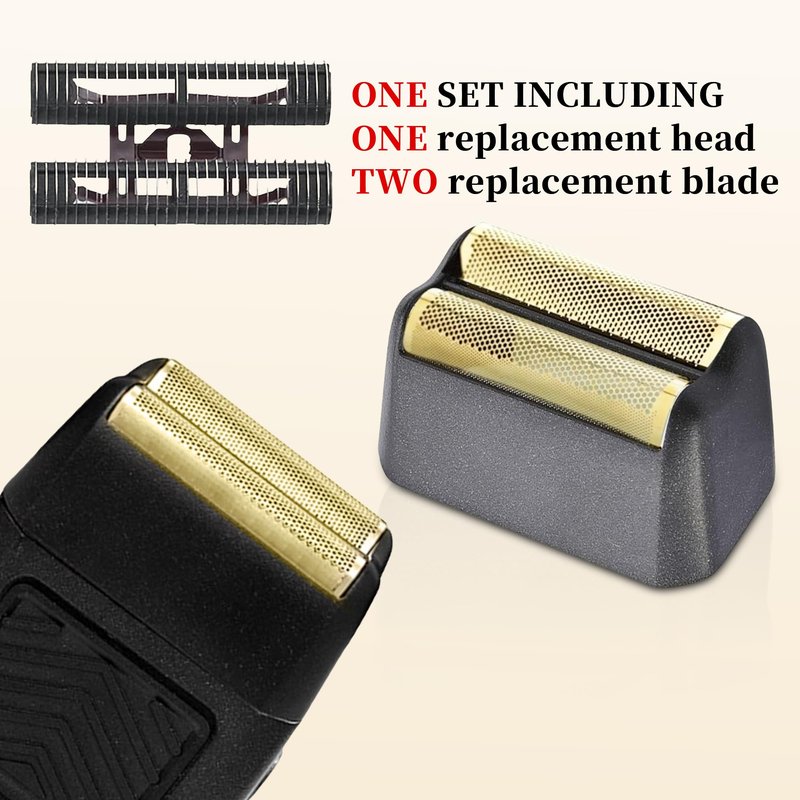 1 Pack Professional 5-Star Series Finale Shaver Replacement Foil & Shaving Bar Assembly Compatible with Wahl Shaver Models 7031-100,7043-100 Ultra Close Shaving Replacement Cartridges, Gold (Black)