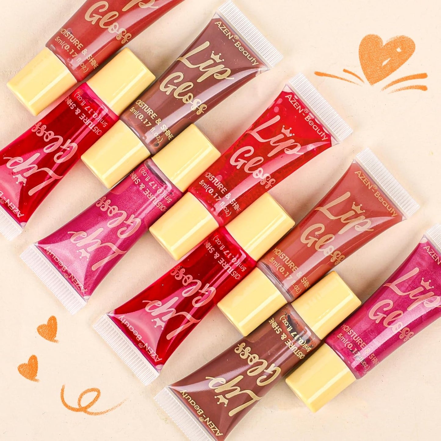 24 Pack Lip Gloss Set - Hydrating Lip Oil for Dry Cracked Lips with Vitamin E | Perfect Gift for Women
