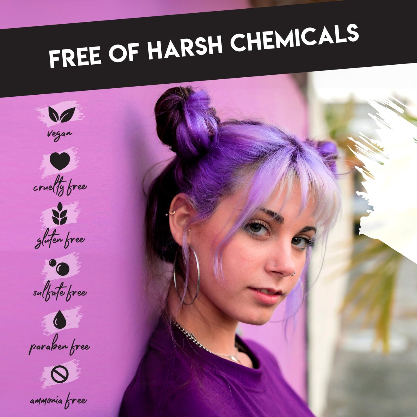 Color Lux Direct Vibes Semi-Permanent Hair Color, Blush, Vibrant & Long-Lasting Shade, Ammonia-Free, Vegan, Sulfate-Free, Paraben-Free, 8 fl oz