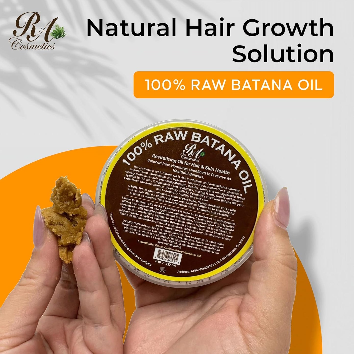 100% Natural Unrefined Batana Hair Oil - Healthy Hair Moisturizer | 16 oz | Strengthens & Nourishes Damaged Hair