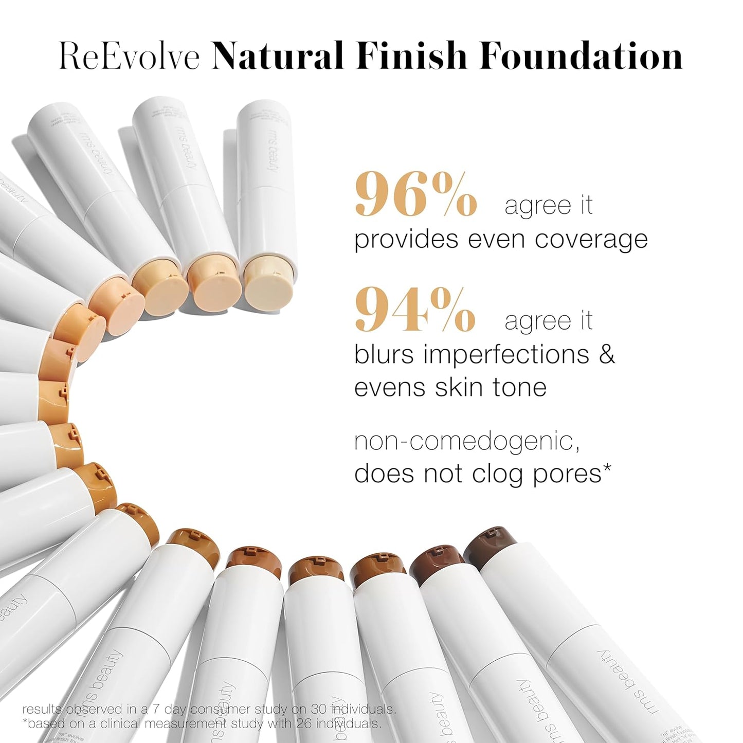 RMS Beauty ReEvolve Liquid Foundation - Silicone-Free Medium Coverage Skin Tint for Mature Skin | Hydrating & Firming - 1oz