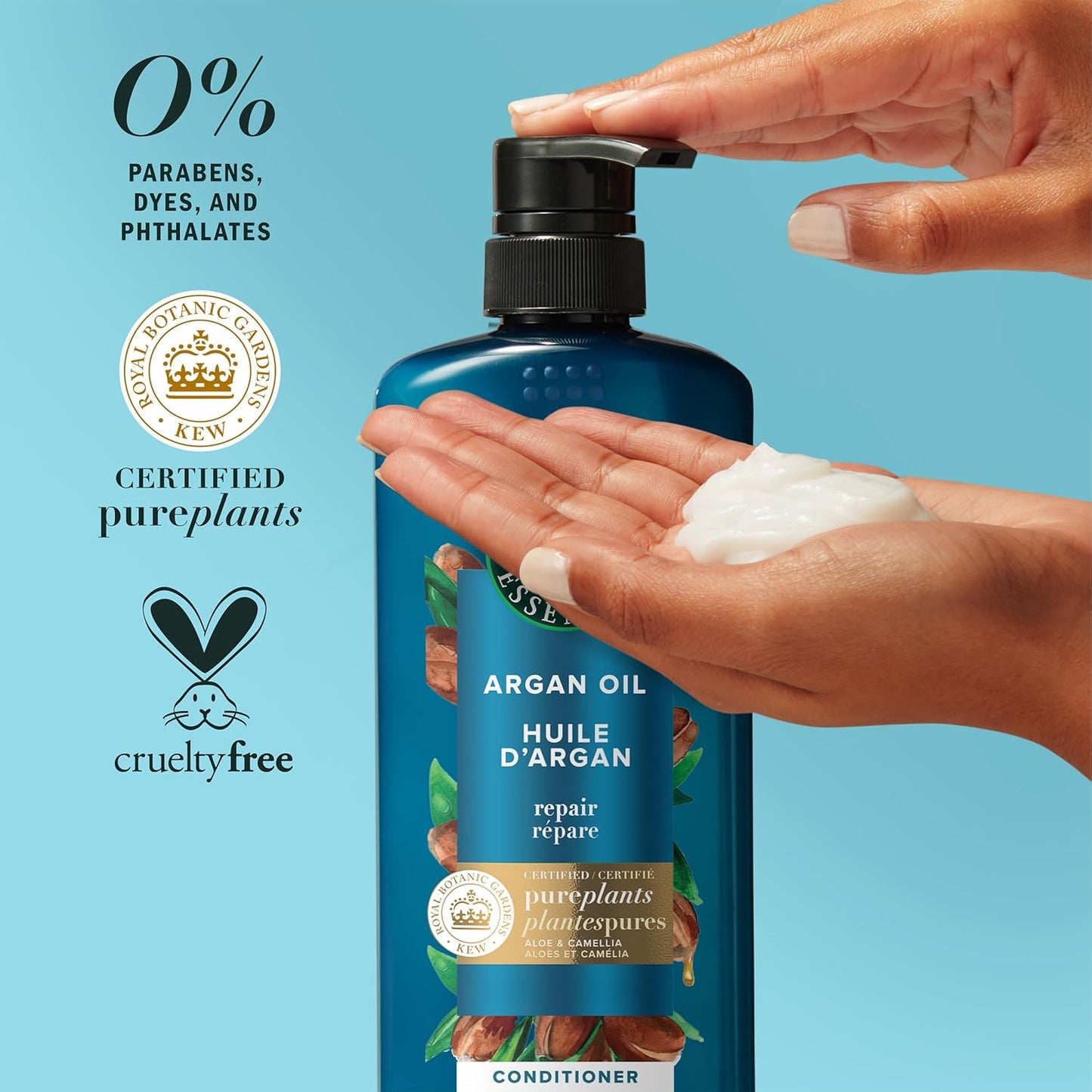 Herbal Essences Argan Oil Shampoo & Conditioner Set - Moisturizing, Paraben-Free, Color-Safe | 20.2 Fl Oz, 2-Pack
