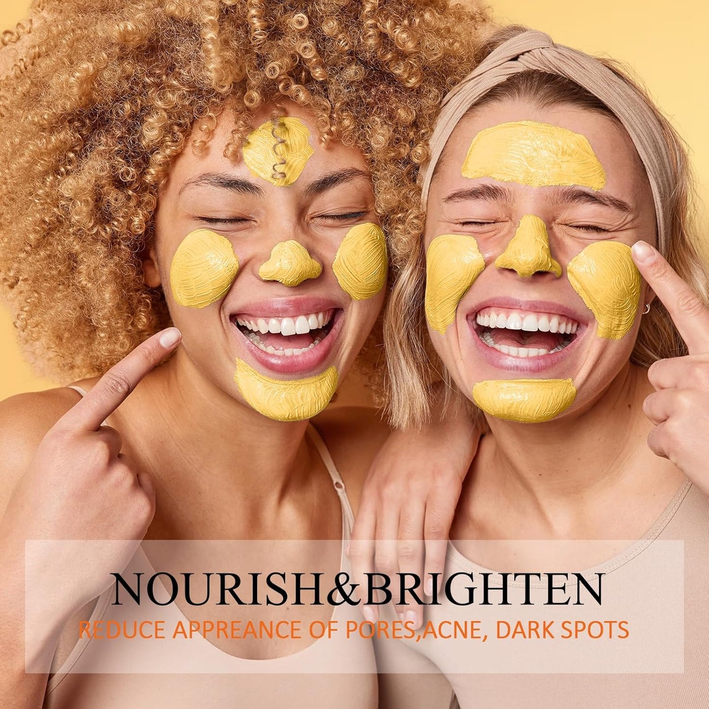 Turmeric Vitamin C Clay Mask - Deep Cleansing Facial Mask for Dull & Blemish-Prone Skin | 5.29 Oz (150g)