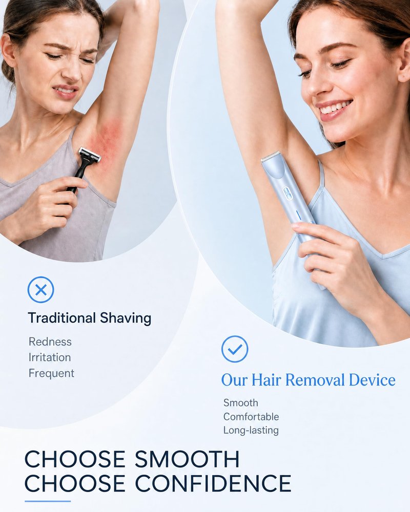 AiooTisu 2-in-1 Bikini Trimmer for Women - Dual Head Electric Shaver with Foil & Rotary Heads, Rechargeable & Waterproof, for Body, Bikini Line, Face, Legs & Underarms