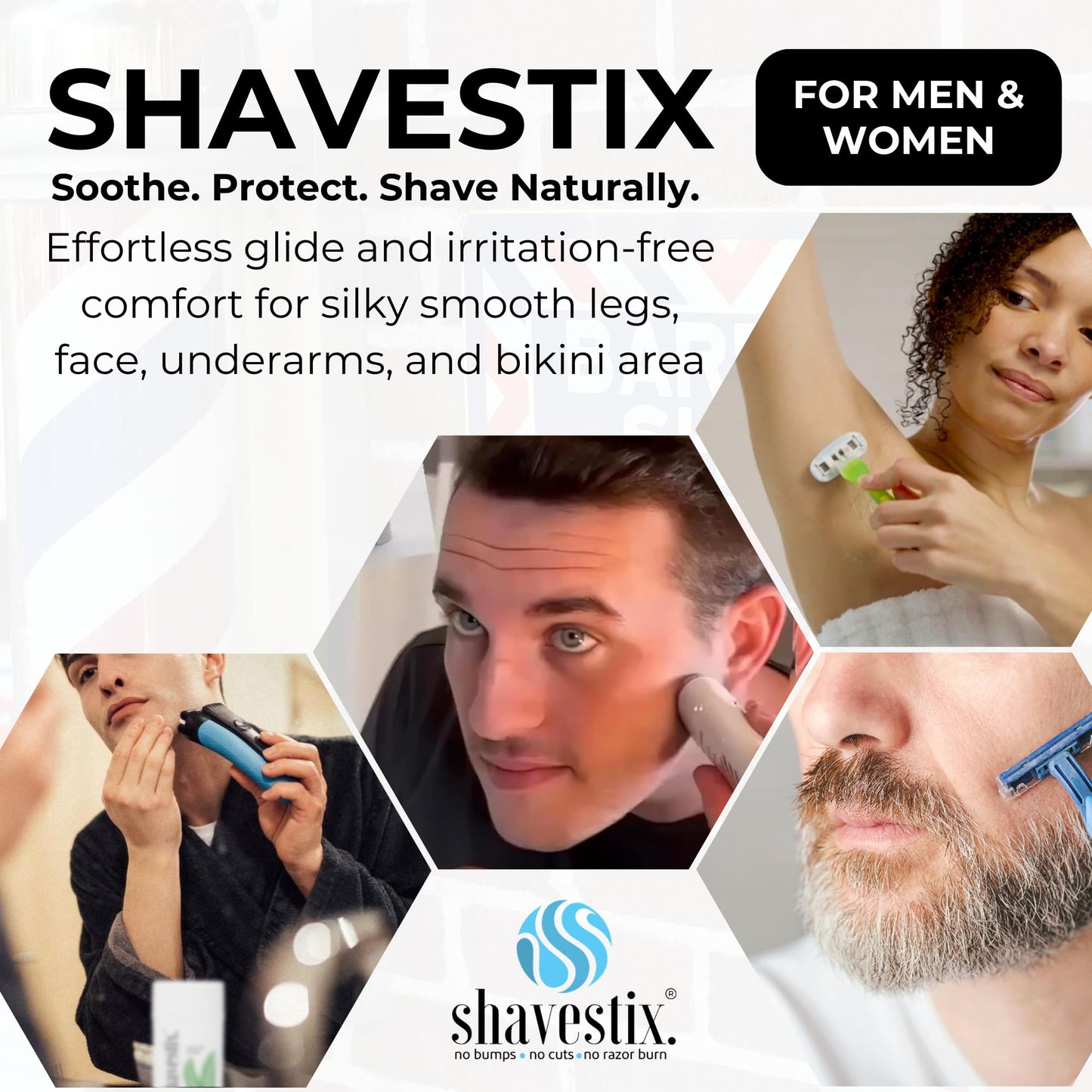 Travel Shaving Cream Stick Set 2 x 0.5 Oz | Coconut Crème - Barber Shop Combo Pack | Razors, Shavers Friendly Mini Hair Removal Cream Bar For Women, Men | Shavestix Shave Stick Travel Size Toiletries