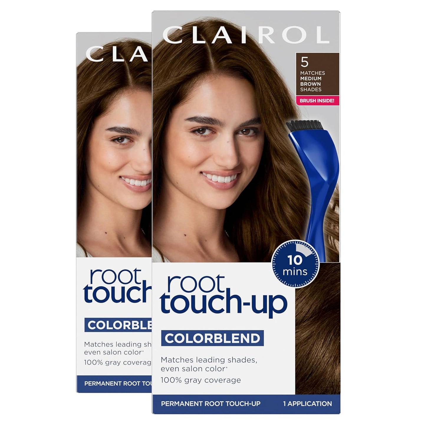 Clairol Root Touch-Up Permanent Hair Dye - 5 Medium Brown | 100% Gray Coverage, Easy Brush Application