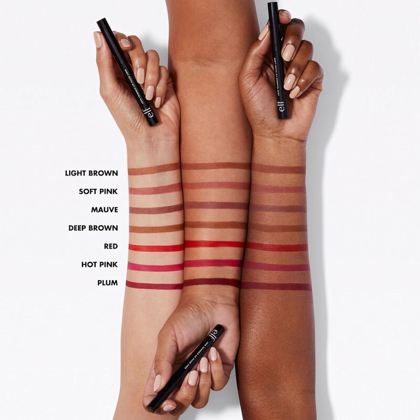 e.l.f. Love Triangle Lip Filler Liner - 2-in-1 Sculpting Lip Pencil, Long-Lasting Deep Brown Color | Vegan & Cruelty-Free