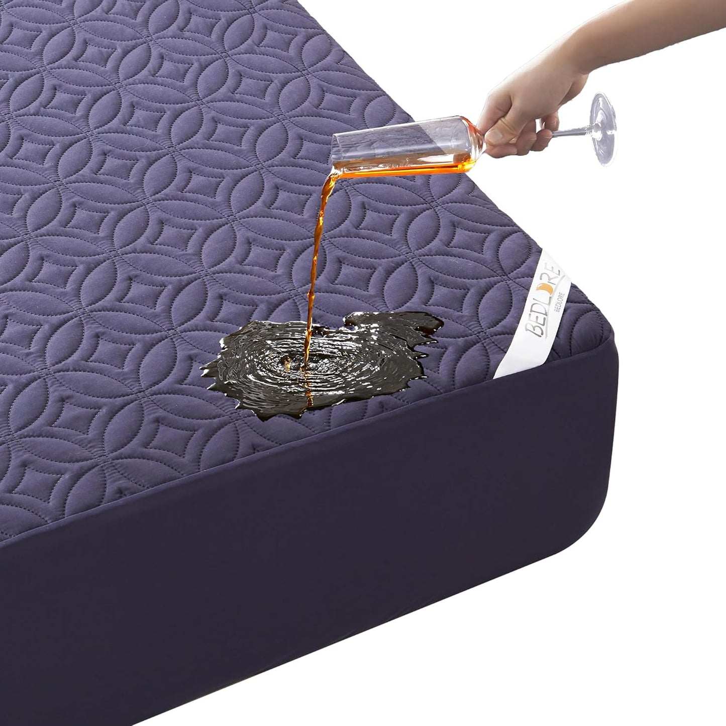 Waterproof Mattress Protector - Noiseless Queen Size Pad | Deep Pocket 6"-18" Depth, Soft & Breathable Gray Cover