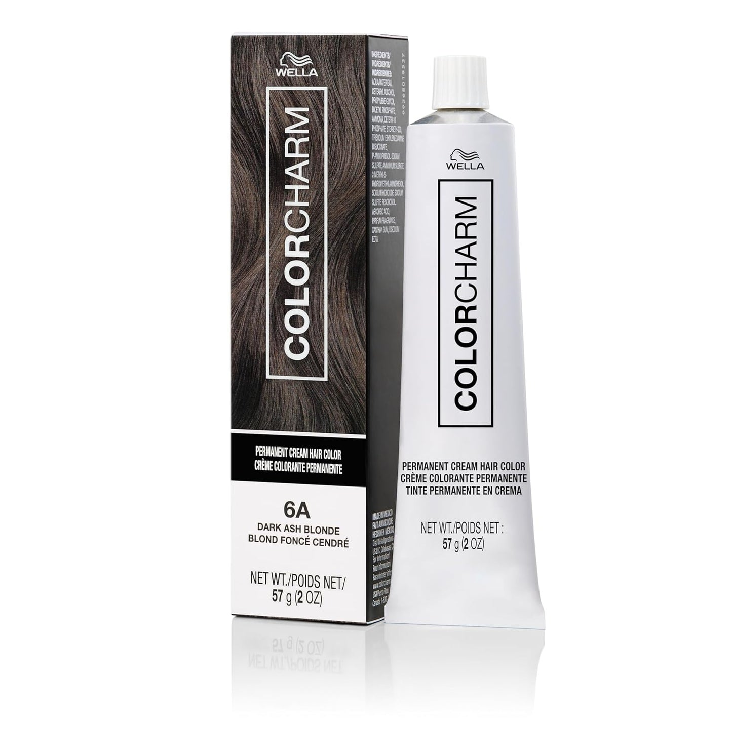 COLORCHARM Permanent Cream Hair Dye - Ash Blonde | Vegan Formula for 100% Gray Coverage | 2 oz.