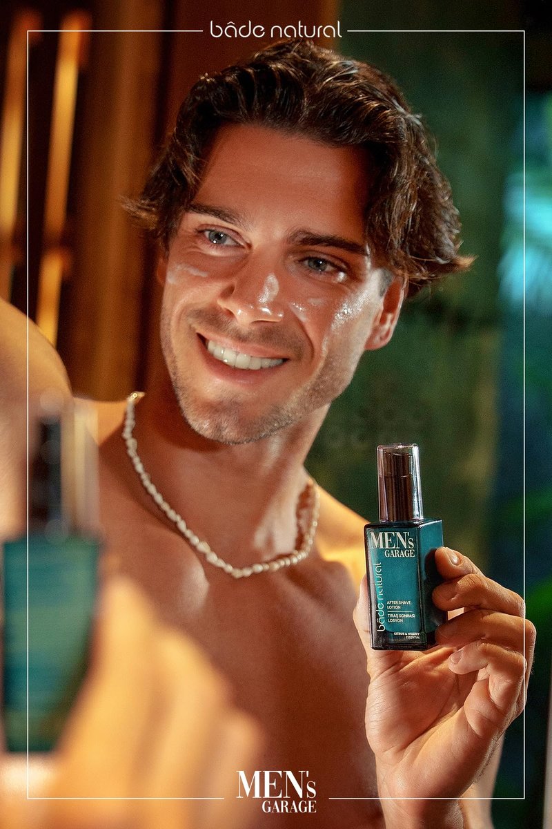 Bade Natural Men’s Garage After Shave Lotion for Men (50 mL) – Refreshing & Soothing Post-Shave Moisturizer with Natural Botanicals, Calms Irritation, Hydrates Skin, Citrus & Woody Scent