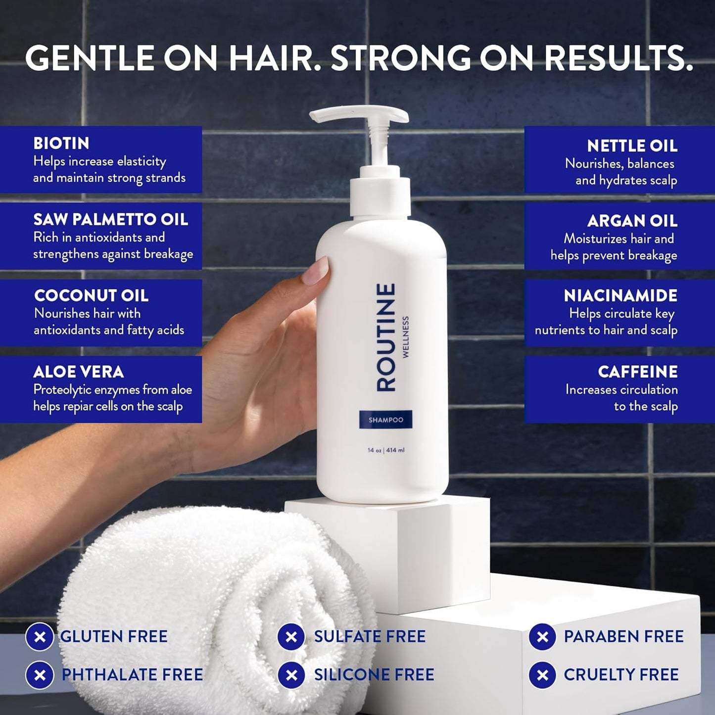 Anti-Thinning Volumizing Shampoo for Thinning Hair | Biotin & DHT Blockers - 14 oz Rose Hips