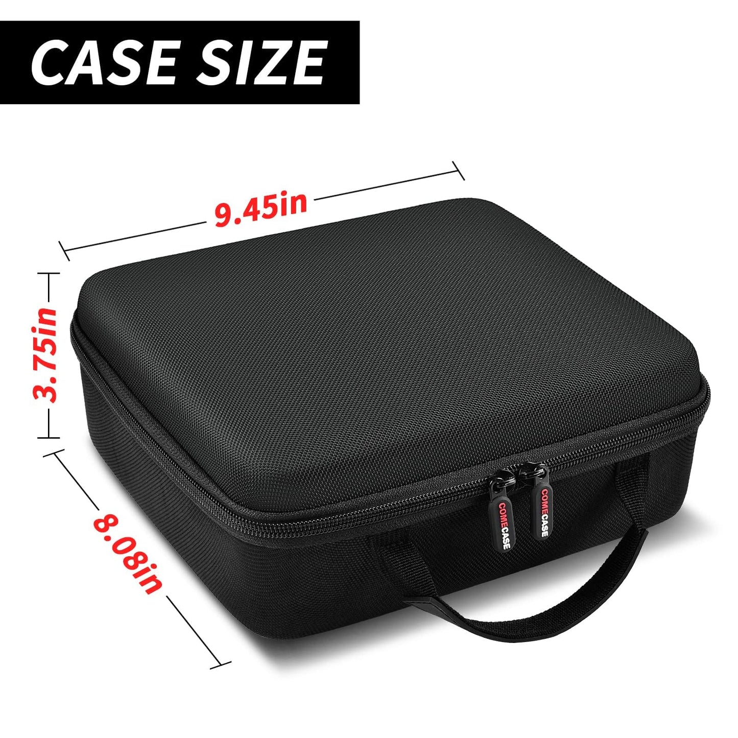 Comecase Barber Case for Hair Clippers and Trimmers, Hair Clipper Storage Bag with Dividers & Mesh Pocket, Portable Barber Travel Holder for Clipper Guards, Charging Cable & Grooming Tools (Bag Only)