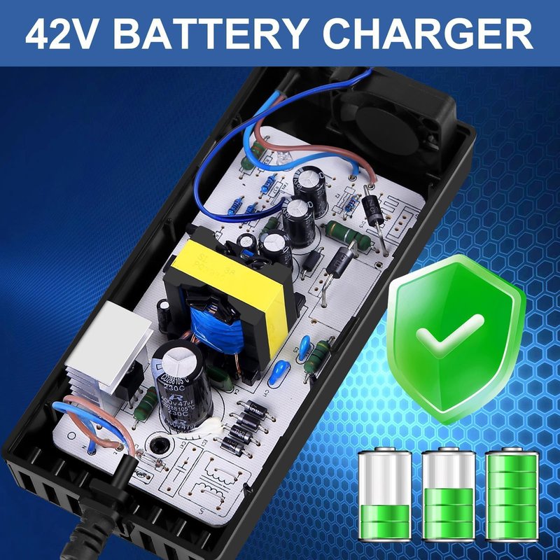 42V 2A Electric Scooter Charger for Hiboy S2 Pro/Lite, S2, KS4, KS4 Pro, NEX, NEX3, NEX5, Max, Max3, Max V2 Kidzone Bumper Car,DC Plug with 5.5 x 2.1 mm / 5.5 x 2.5 mm Tip Port for 36V Lithium Battery
