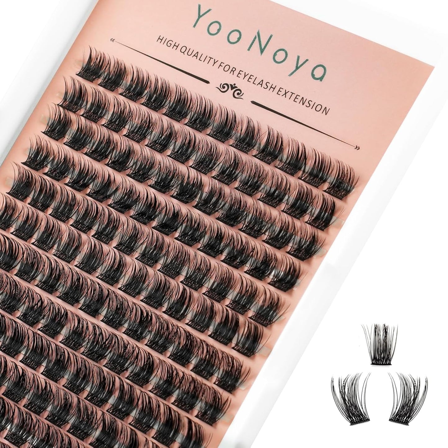 Lash Clusters - 144 PCS Individual 12mm D Curl Eyelash Extensions | Thick, Natural Wispy Reusable Volume Lashes
