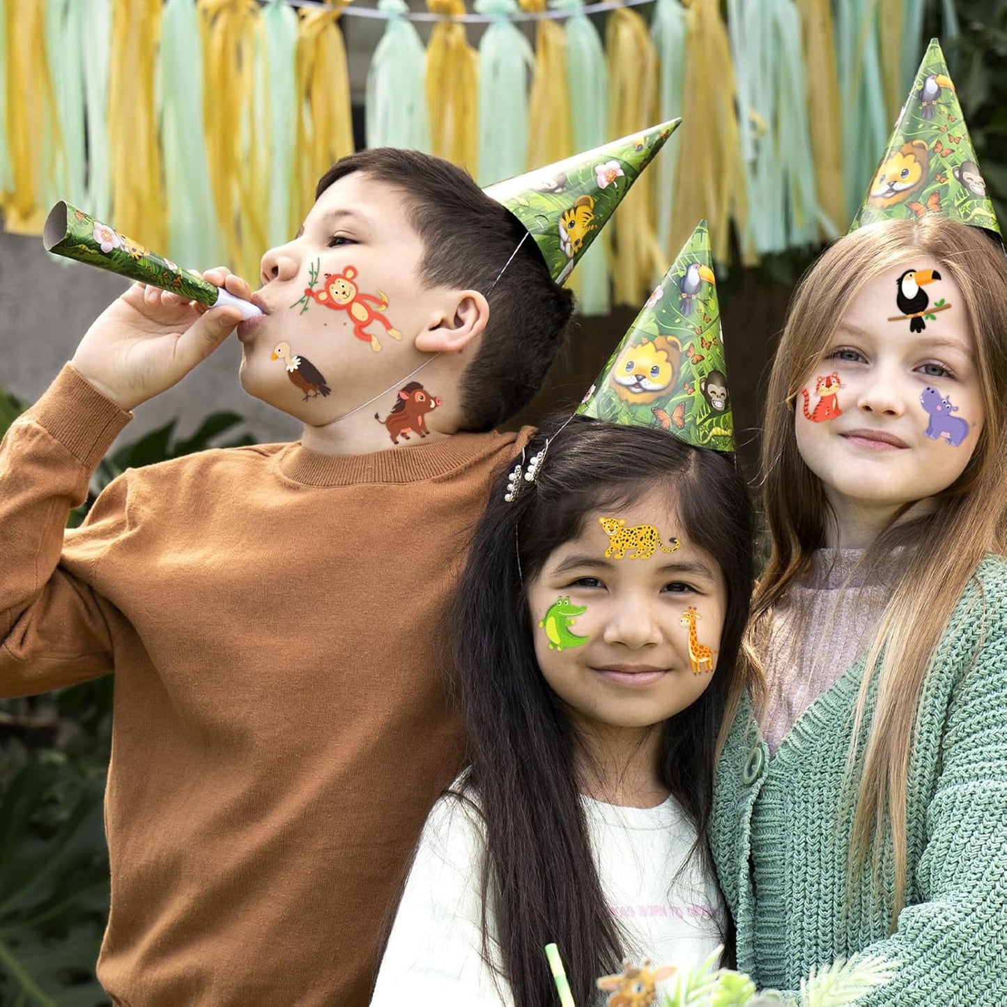 Winthrop 240 Pcs Animal Temporary Tattoos for Kids - Waterproof Jungle Designs | Perfect for Birthday Parties & Classroom Games