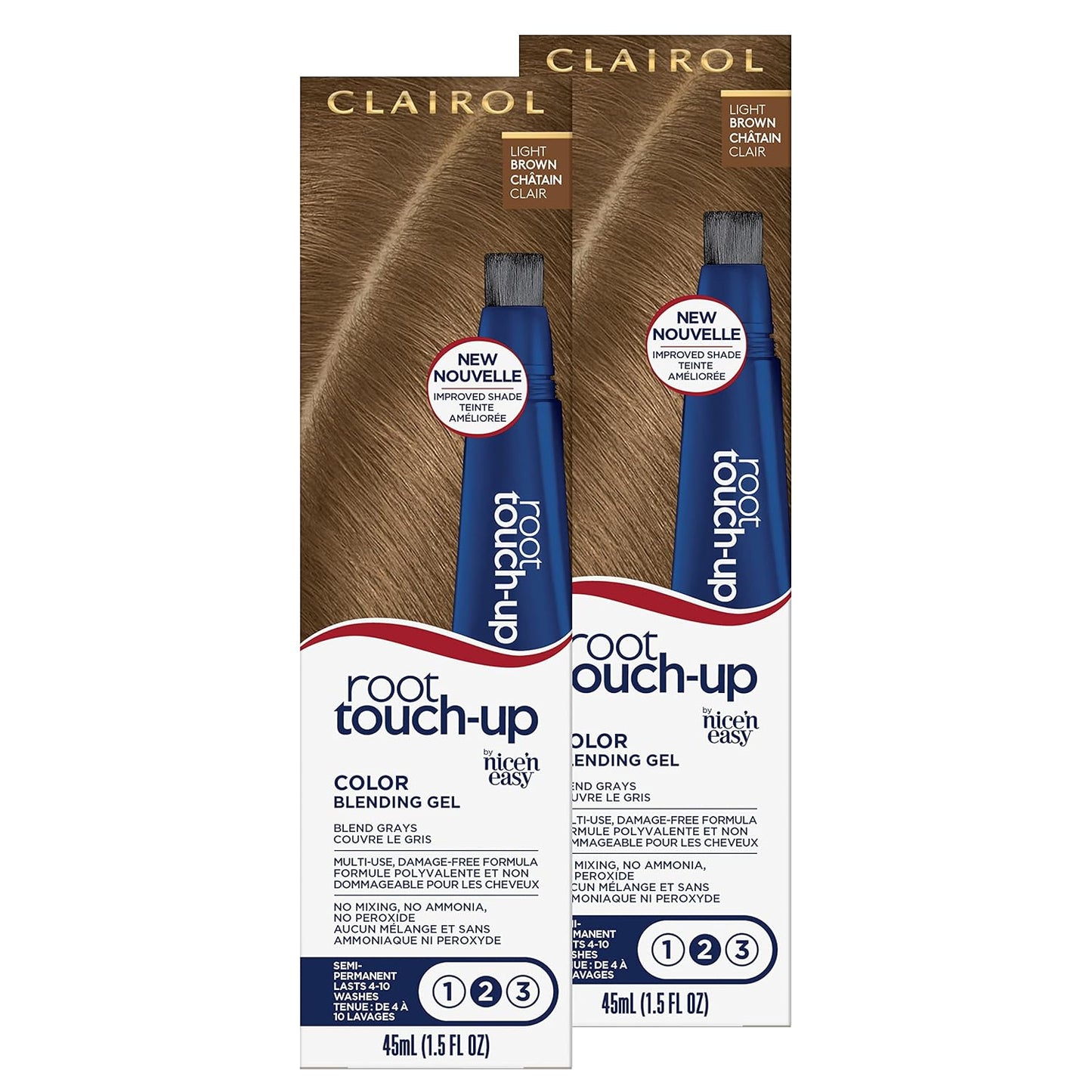 Clairol Root Touch-Up Hair Color Gel - Semi-Permanent Black | Blends Gray Hair | 2 oz