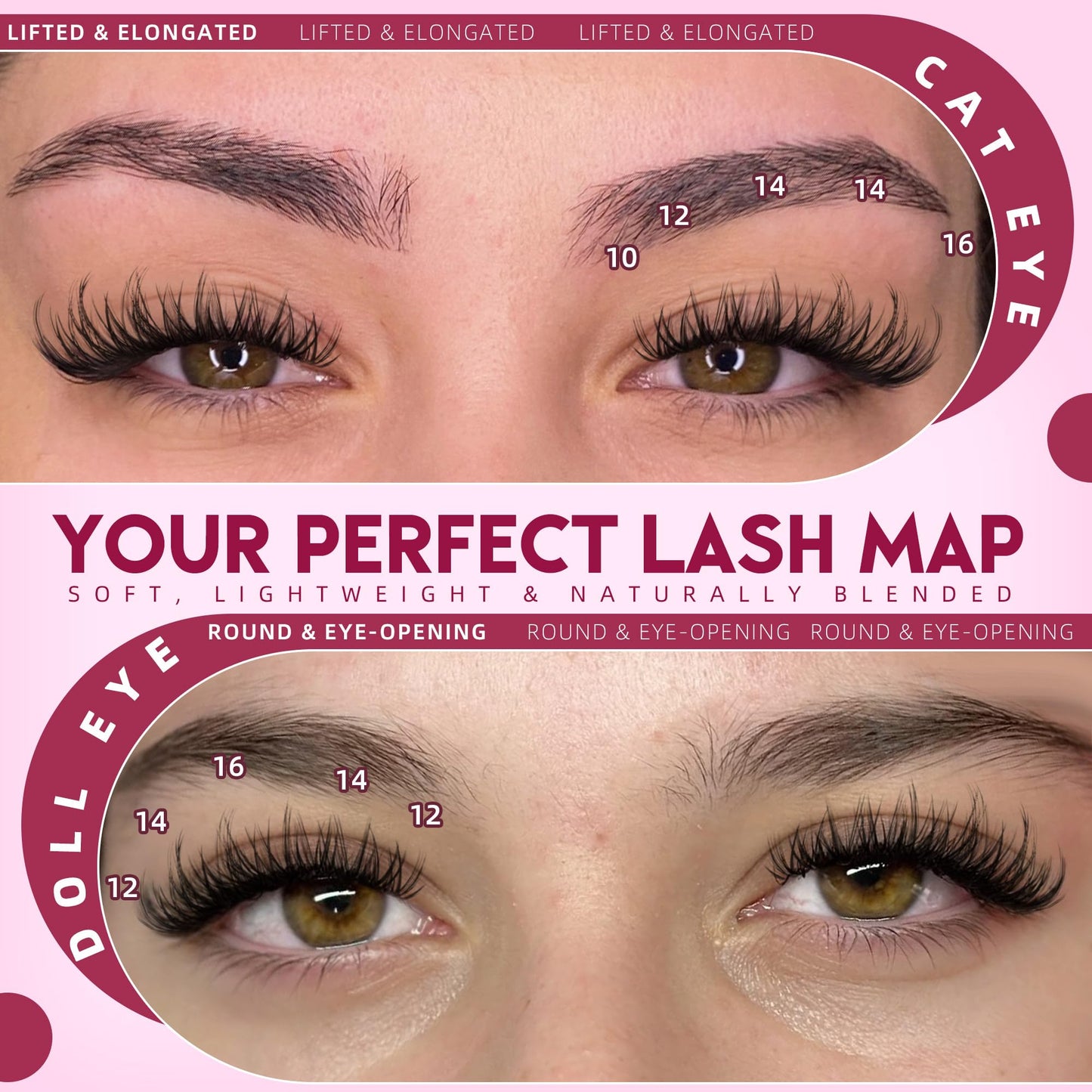 Geeneiya Wispy Lash Clusters Natural Eyelash Clusters 10-16mm Spider Lashes Clusters C Curl Cluster Eyelash Extensions Flaunt Individual Lashes DIY Lash Extension at Home for Natural Look
