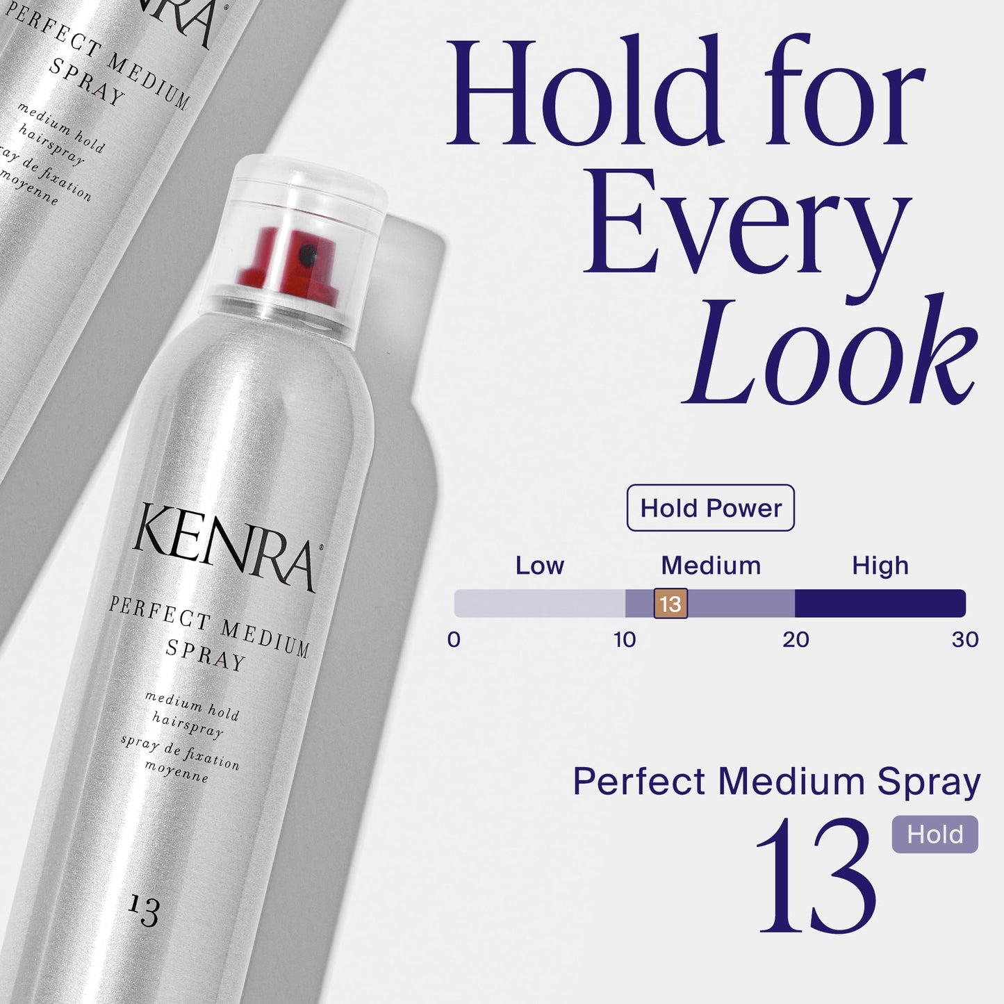 Kenra Professional Perfect Medium Spray 13 50% | Provides Styling Control Without Stiffness | Medium Hold | Fast-Drying Formulation | High Shine Finish | All Hair Types | 10 oz