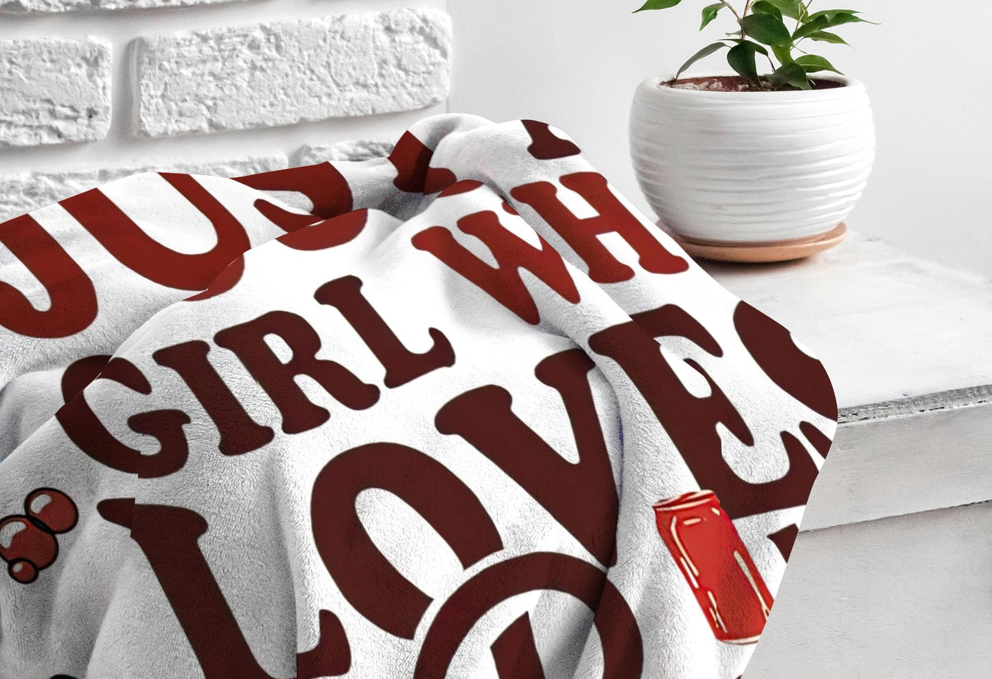 Allenjoy Dr.P Drinks Soda Girl Lovers Blanket 57"x50" - Soft Warm Throw Blankets for Couch Bed Living Room Home Office Bedroom Decor, Gifts for Men Teens Fans Brother Son, Durable Washable