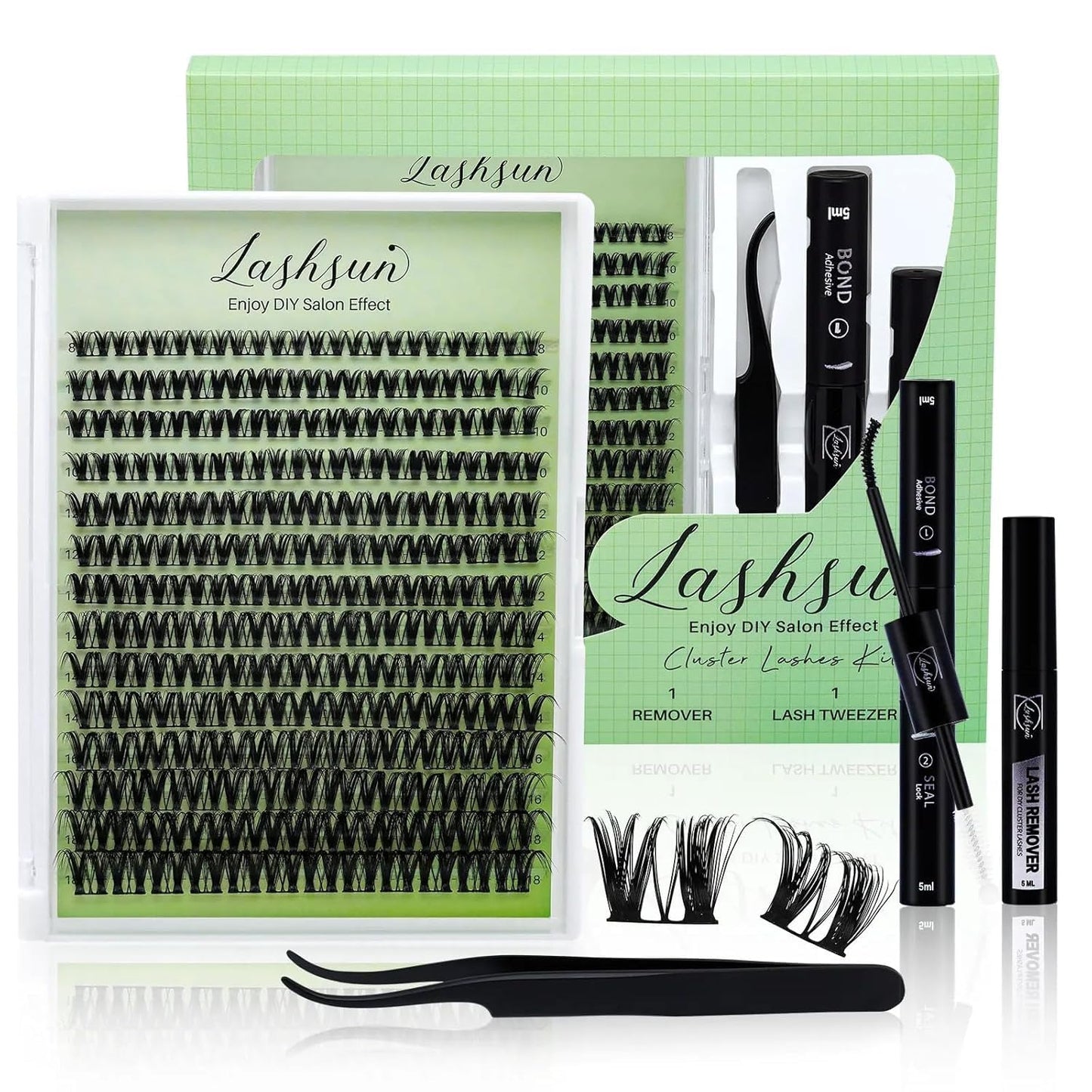 Lash Clusters Kit - 540pcs D Curl Wispy Cluster Lashes | Soft, Comfortable DIY Eyelash Extensions 10-22mm