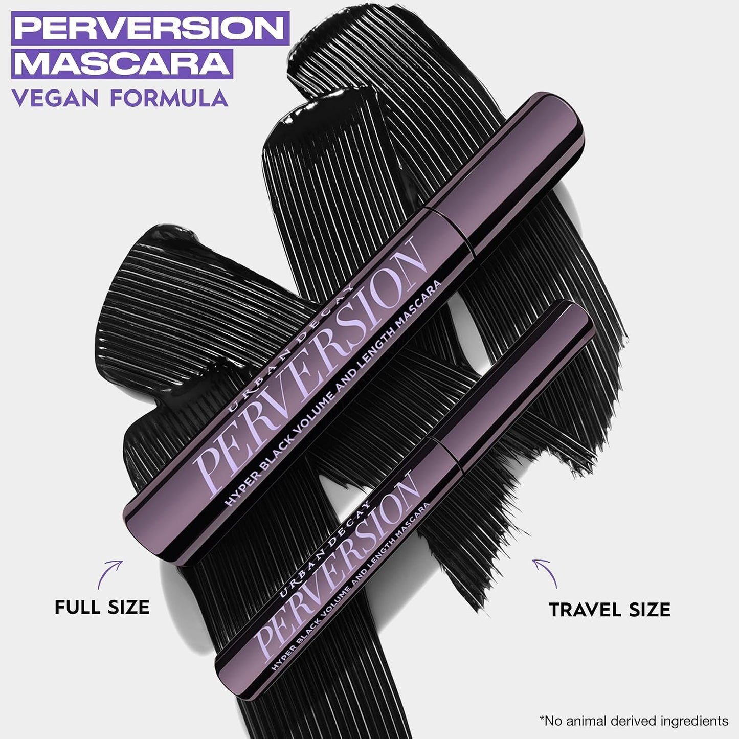 Urban Decay Perversion Volumizing Mascara - Black Lengthening & Smudge-Resistant Formula | 16HR Wear, Vegan, Cruelty-Free
