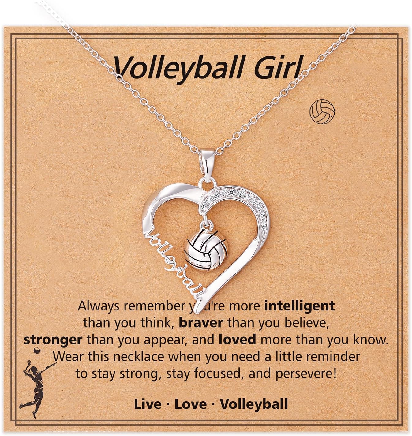 Sport Necklace for Girls - Volleyball, Softball, Basketball & Baseball Jewelry | 16-19 Inch Adjustable Gift