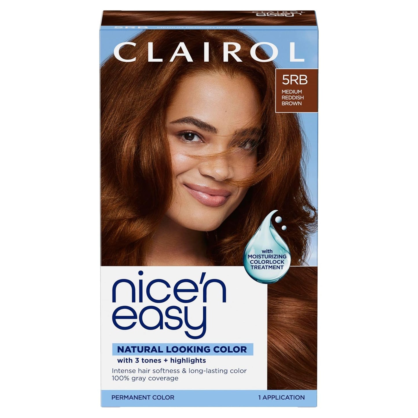 Clairol Nice'n Easy Permanent Hair Dye - Blackest Black | 100% Gray Coverage & Long-Lasting Shine | Single Pack