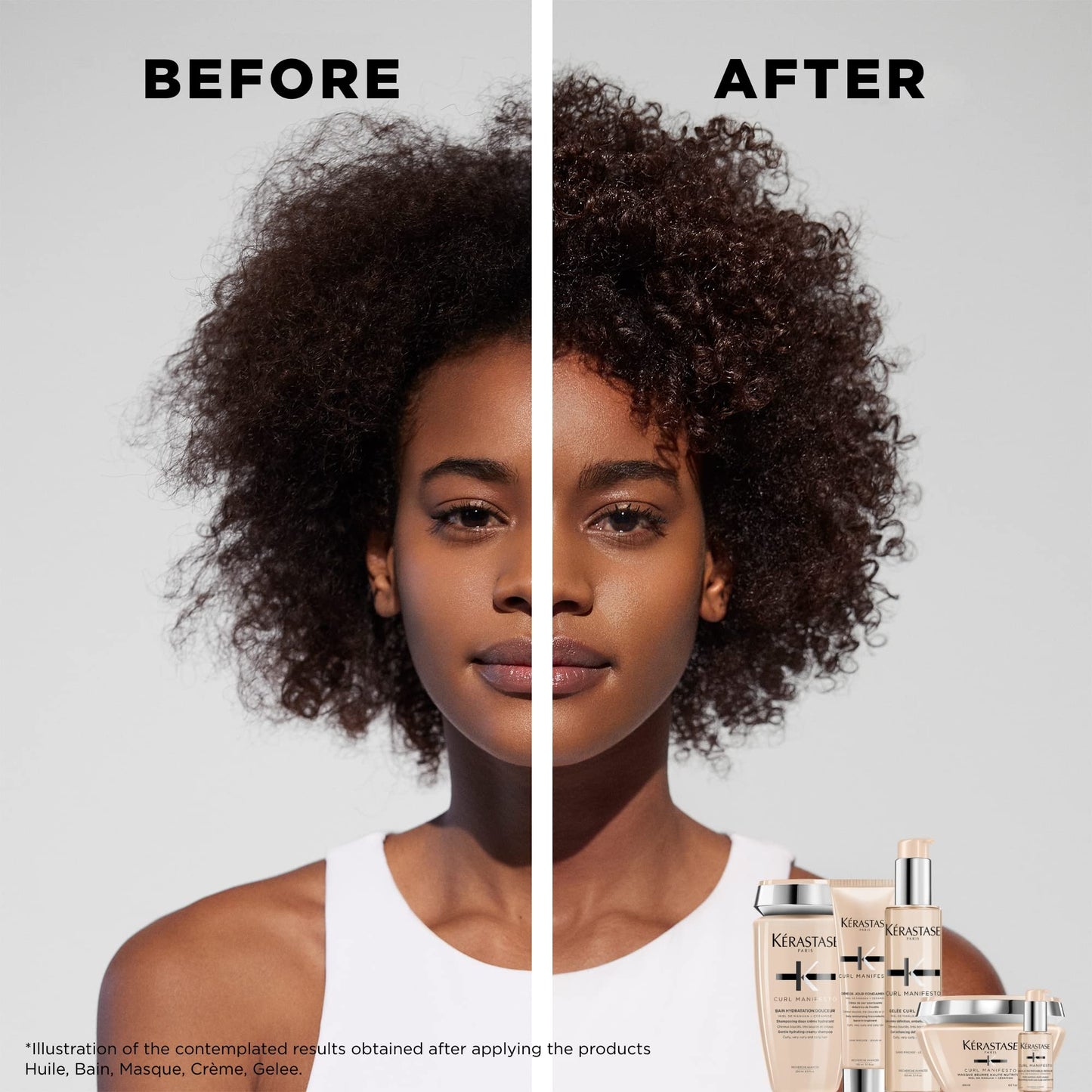 KÉRASTASE Curl Manifesto Beurre Haute Nutrition Hair Mask, Strengthens & Prevents Breakage, Adds Softness & Shine for All Wavy, Curly, Very Curly & Coily Hair, 6.8 Fl Oz