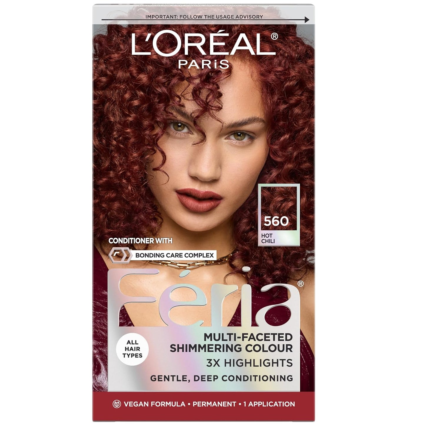 L’Oreal Paris Feria Hair Color - High Intensity Jet Black Dye for 3X Highlights | 1 Kit