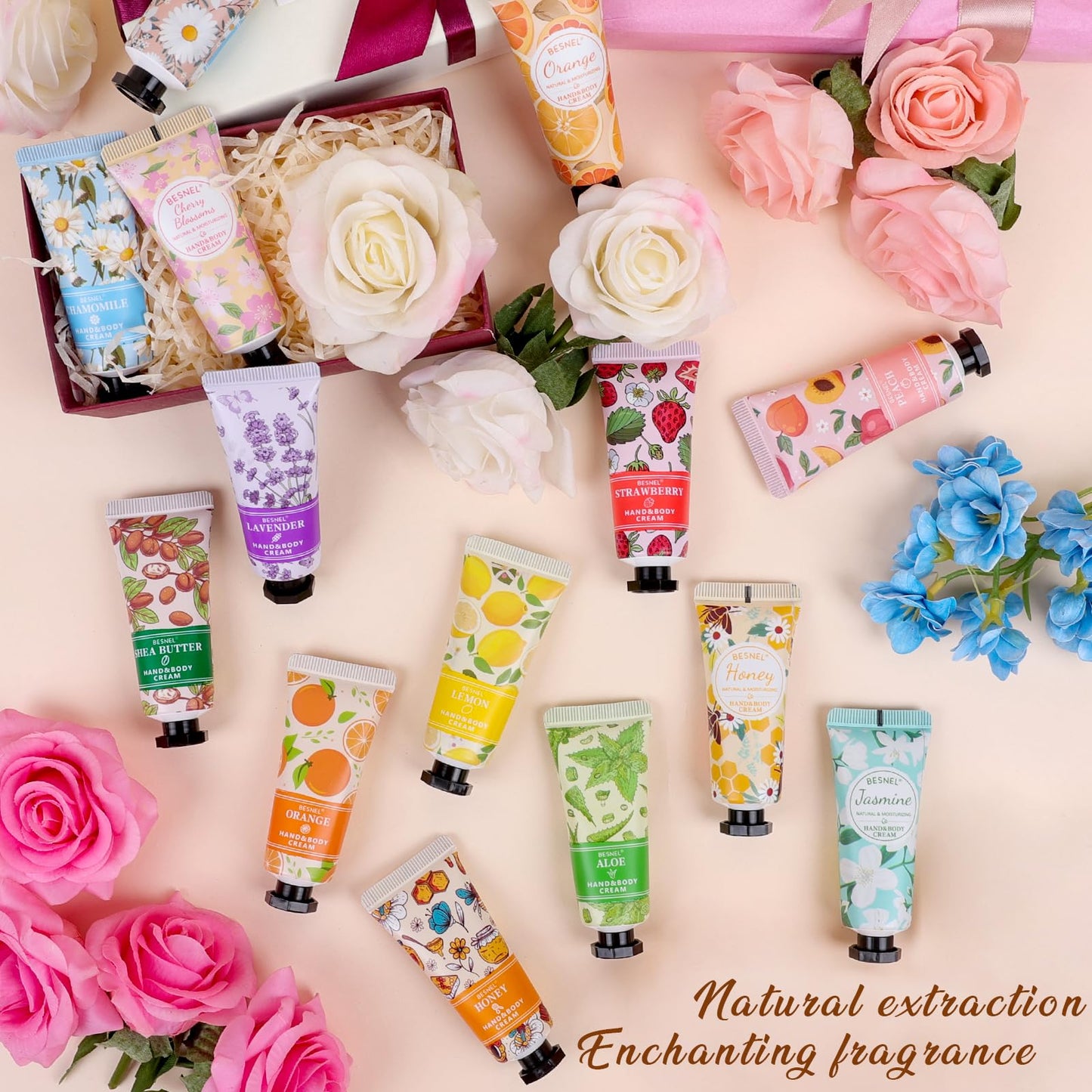 24 Pack Hand Cream Gift Set For Women,Teacher Appreciation Gifts,Mini Hand Lotion Travel Size Moisturizing Hand Cream for Dry Cracked Hands,Graduation Gifts,Birthday Gift,Bridesmaid Gift,Party Favors