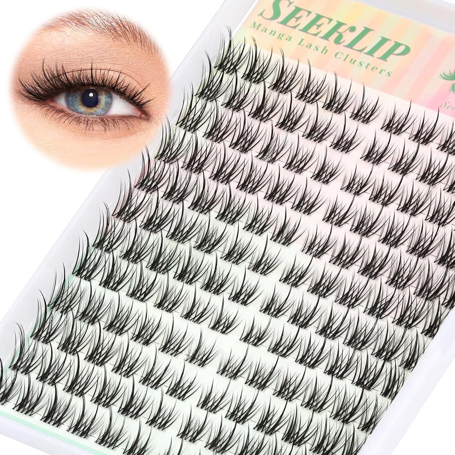 Bunny Lash Clusters - Dark Brown Spiky Doll Individual Lashes | 120 Pcs D Curl 8-16MM for DIY Eyelash Extensions