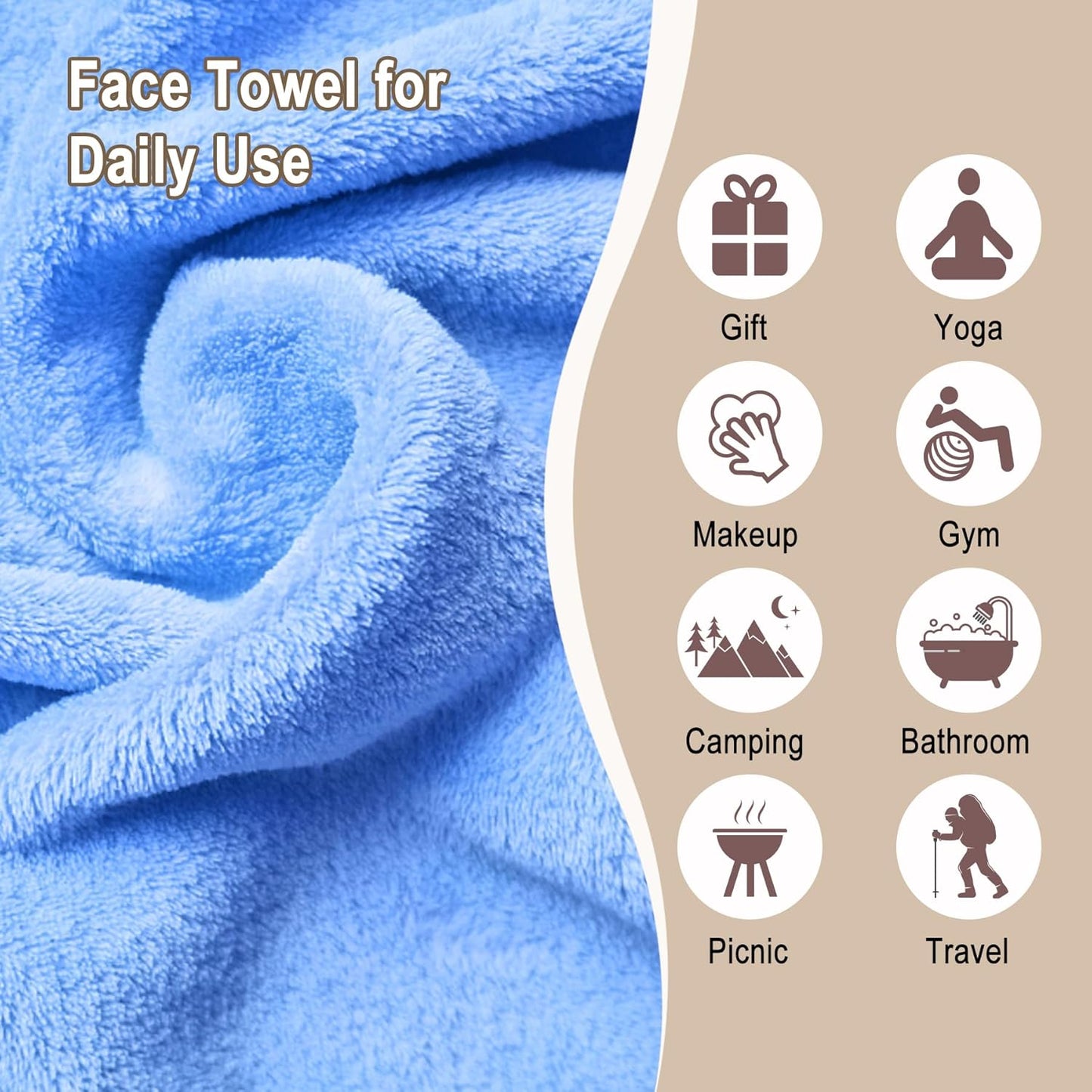 KODAMO Reusable Makeup Remover Cloths - Soft Microfiber Pads for Gentle Cleansing | 12 Pack with Mesh Bag