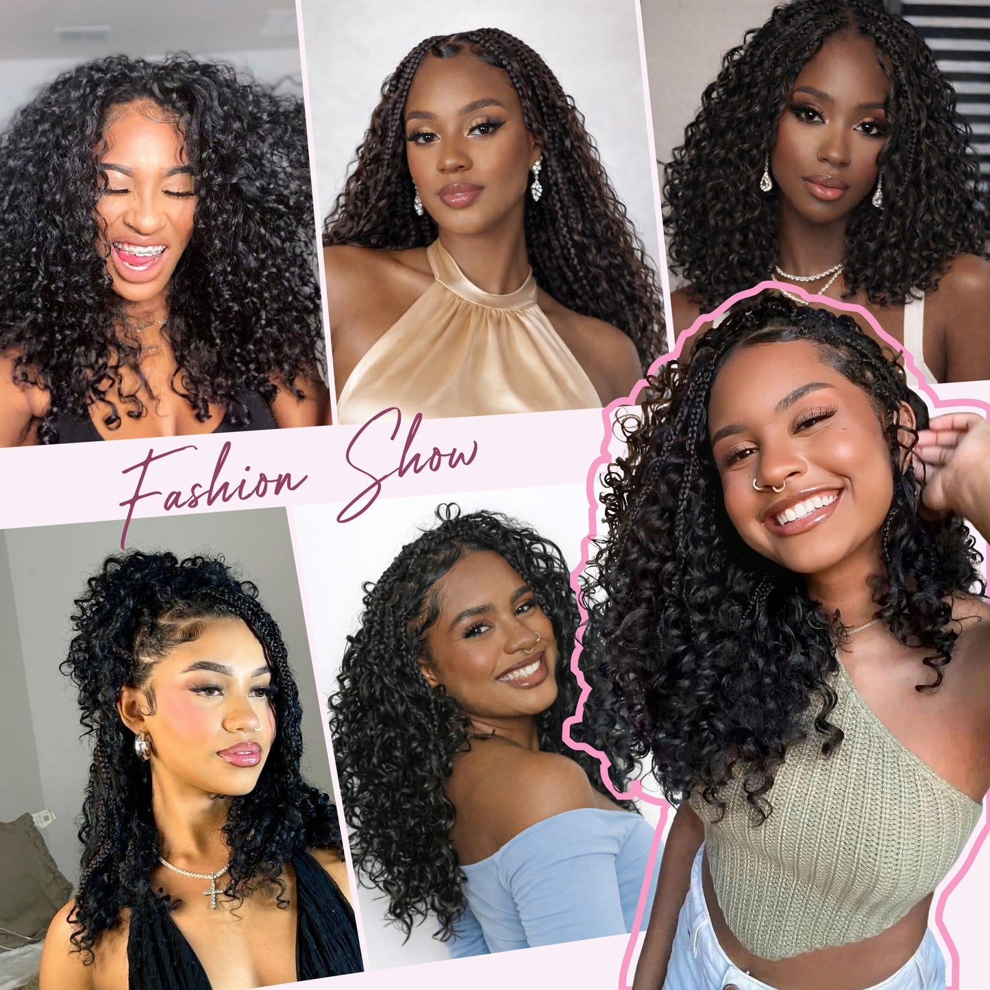 Feather Crochet Hair For Black Women, 100 Strands 120g Synthetic Deep Wave Pre-Separated Crochet Hair for Miracle Knots,Invisible Burmese Curly Hair Extensions (T30#, 12 Inch(200Strands))