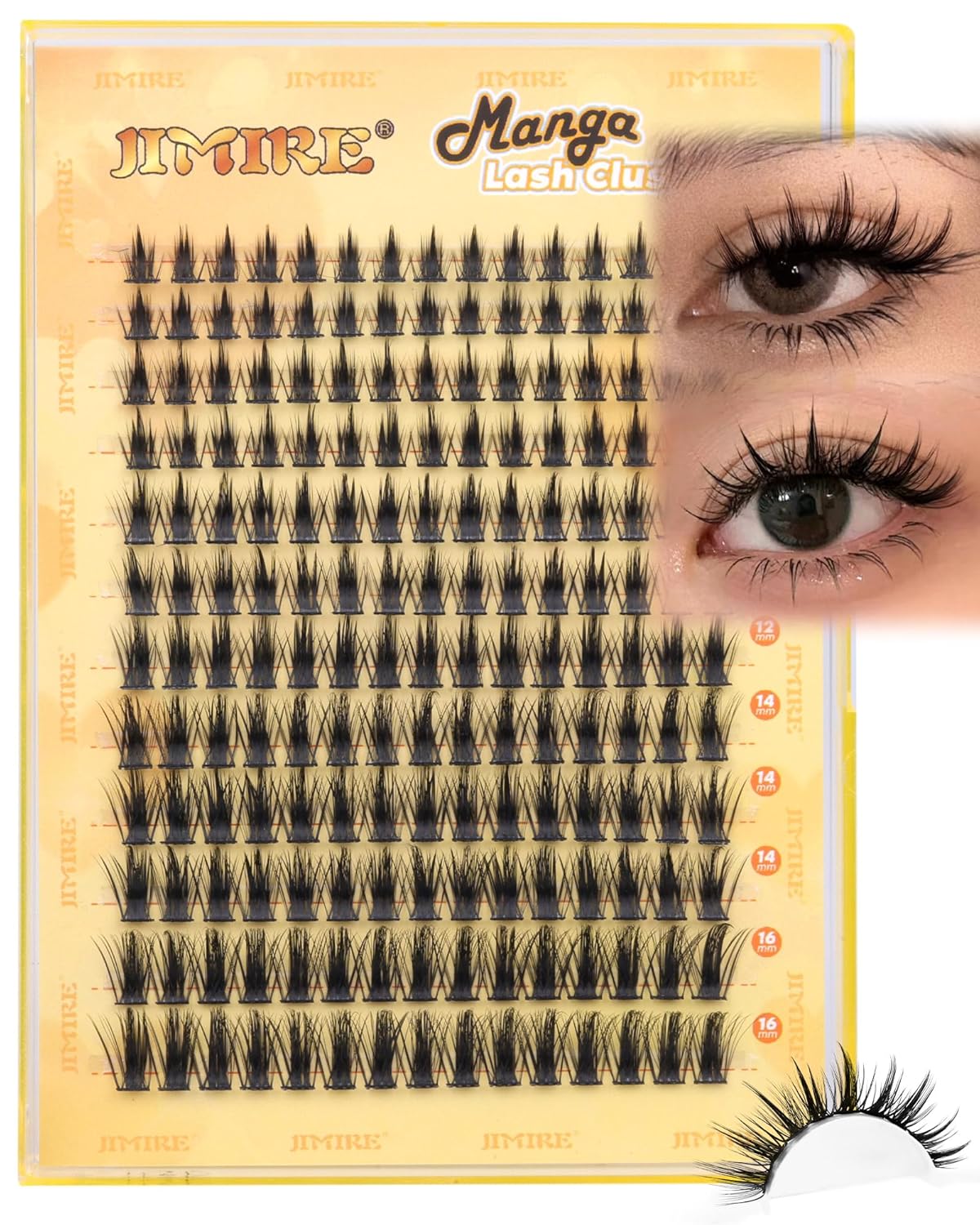Wispy Lash Clusters - 180Pcs D-Curl Anime Eyelash Extensions | Natural Look 8-16MM
