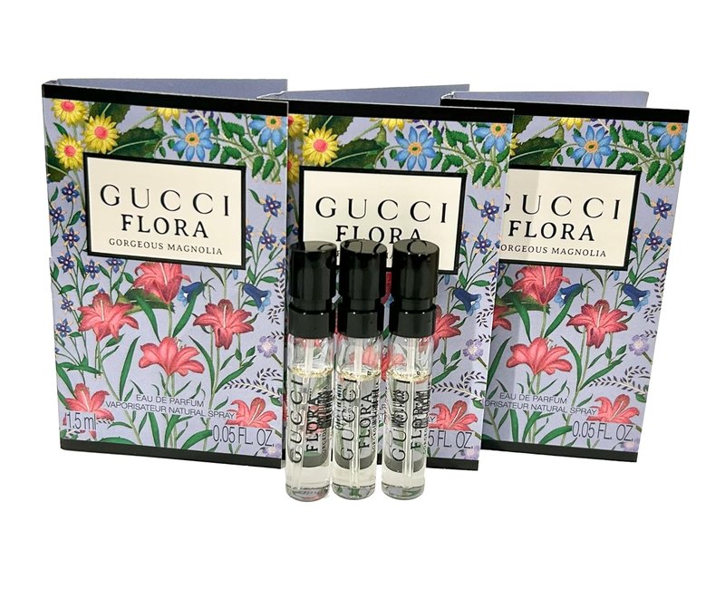 Gucci Flora Gorgeous Magnolia Women's EDP Spray - 1.5 ml | Set of 3 Travel Size Perfumes