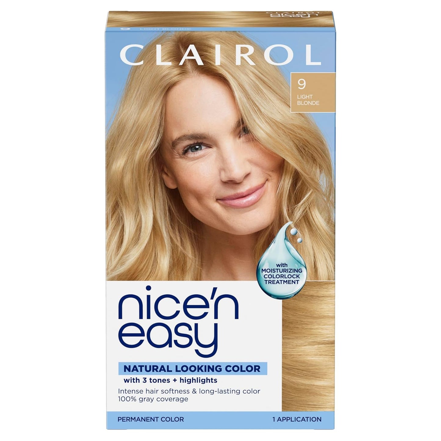 Clairol Nice'n Easy Permanent Hair Dye - Blackest Black | 100% Gray Coverage & Long-Lasting Shine | Single Pack
