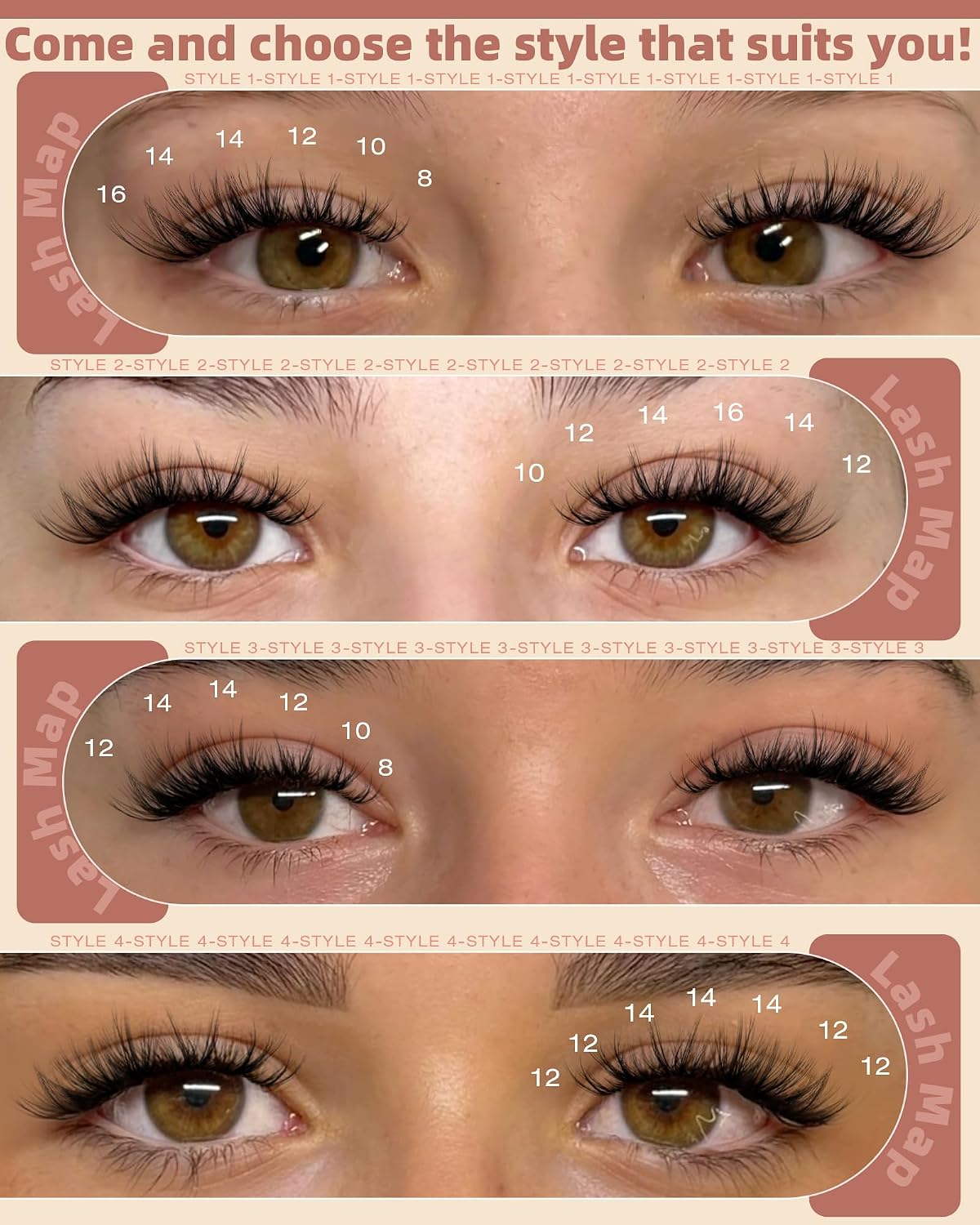 Spider Lash Clusters - Natural Wispy Eyelash Extensions | Light & Fluffy 8-16mm D Curly Lashes