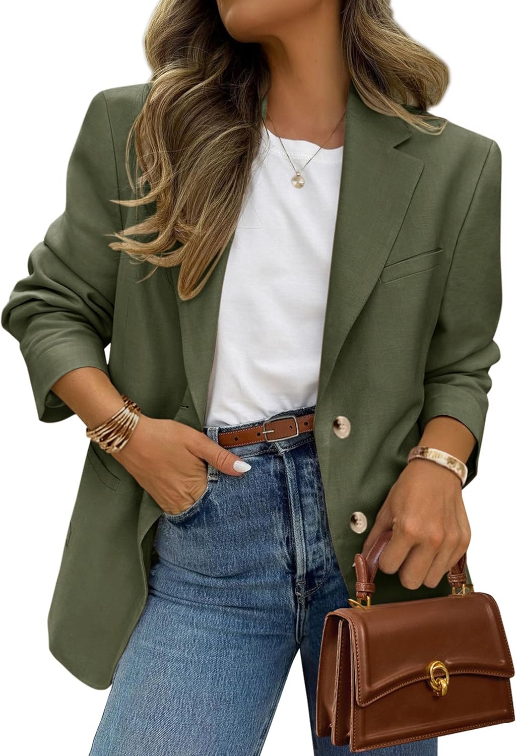 PrettyGarden Blazers for Women - Business Casual Long Sleeve Suit Jacket with Pockets | Stylish Work Blazer