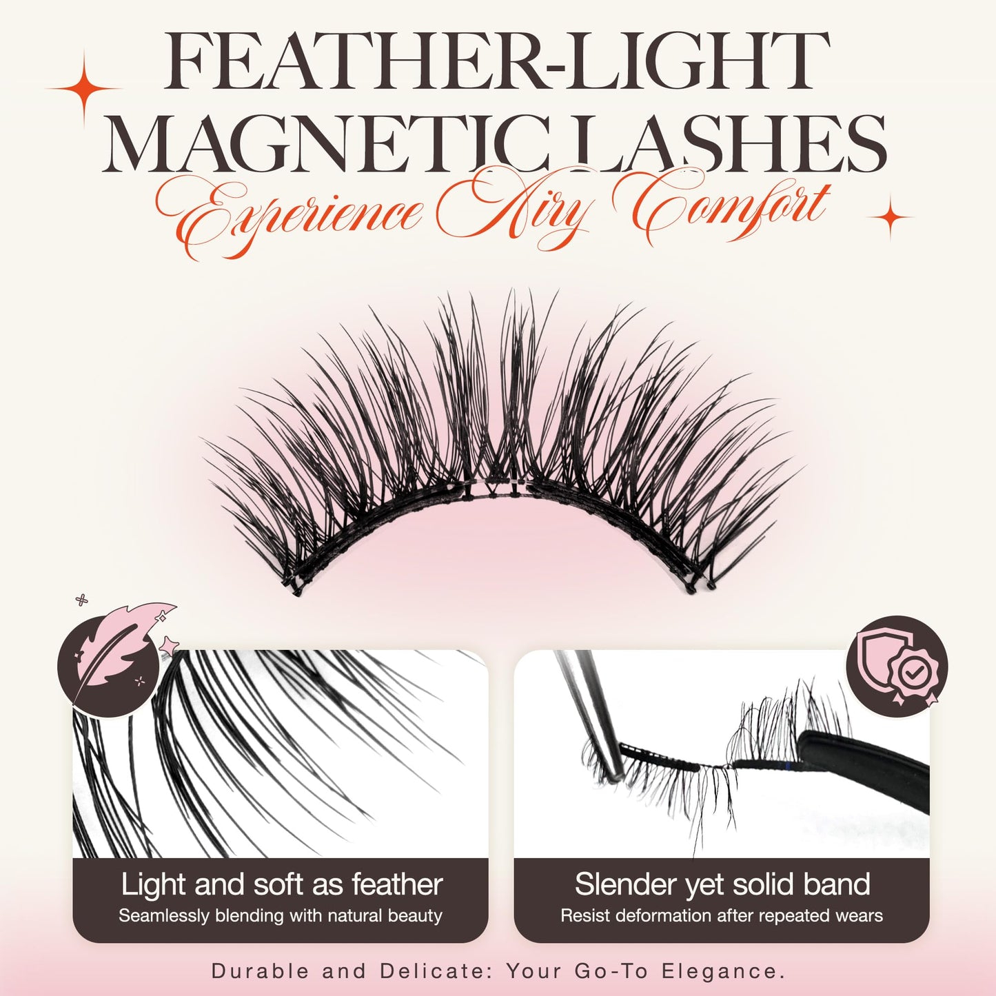 LASHVIEW Upgrade Magnetic Eyelashes with Applicator,Reusable Soft Magnetic Eyelashes Natural Look, No Glue Needed,Easy to Wear and Remove,RC24P（Dark Brown）