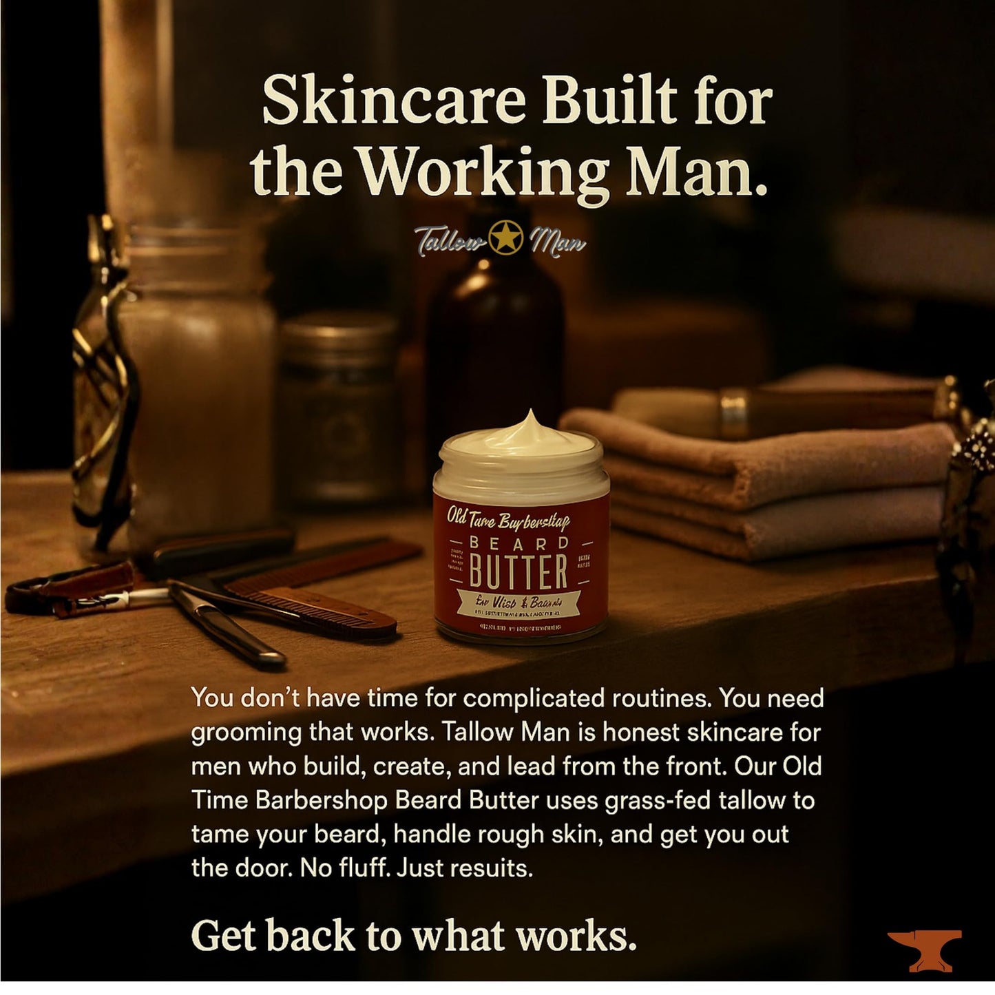 Tallow Man Deluxe Gift Set - Beard Butter Trio (Bay Rum, Tobacco Vanilla, Barbershop), Hand Salve & Leather Conditioner | Premium Men's Grooming | 5-Piece Set