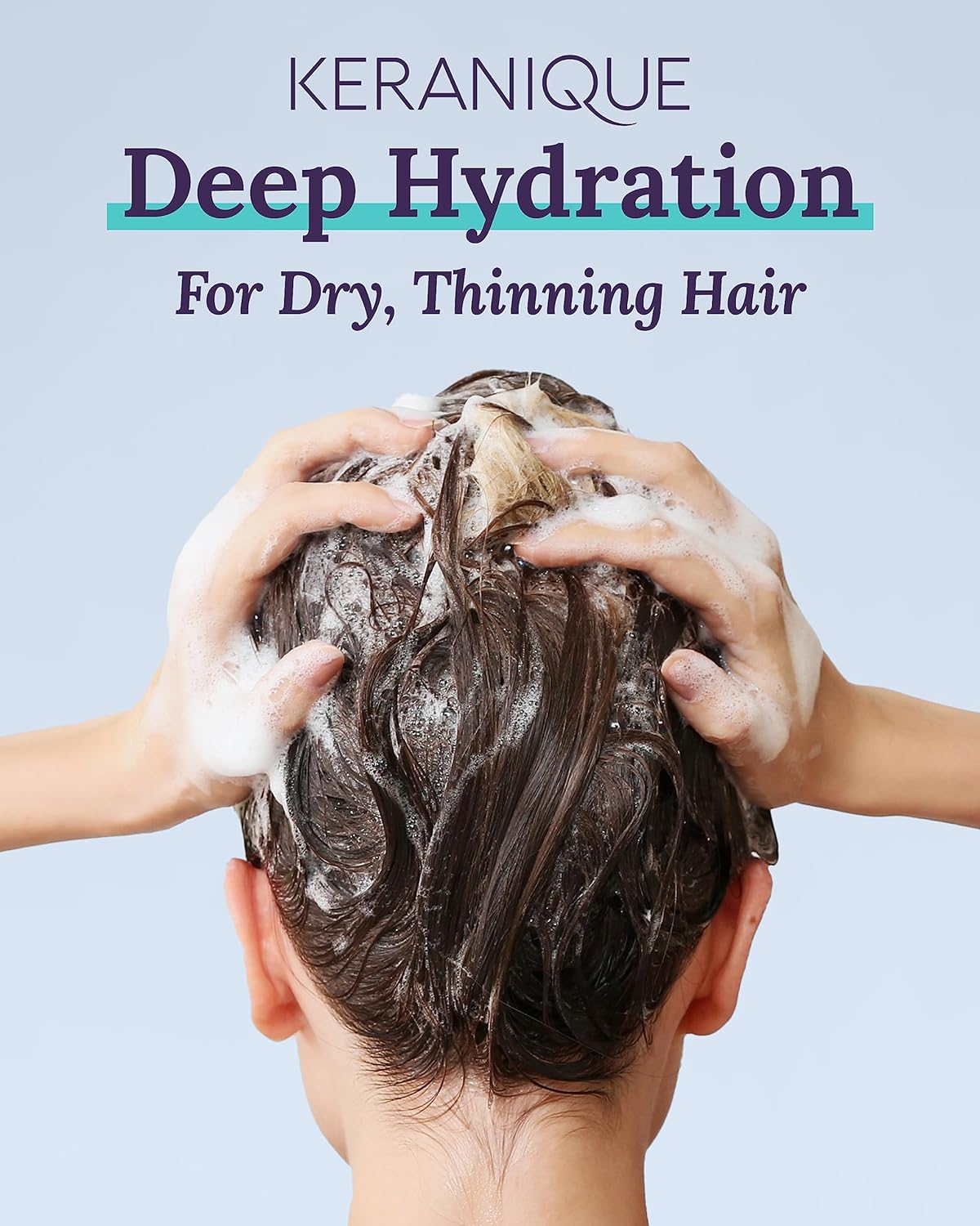 Keranique Deep Hydration Shampoo & Conditioner Set | Moisturizing & Strengthening for Dry, Thinning Hair - Sulfate & Paraben Free