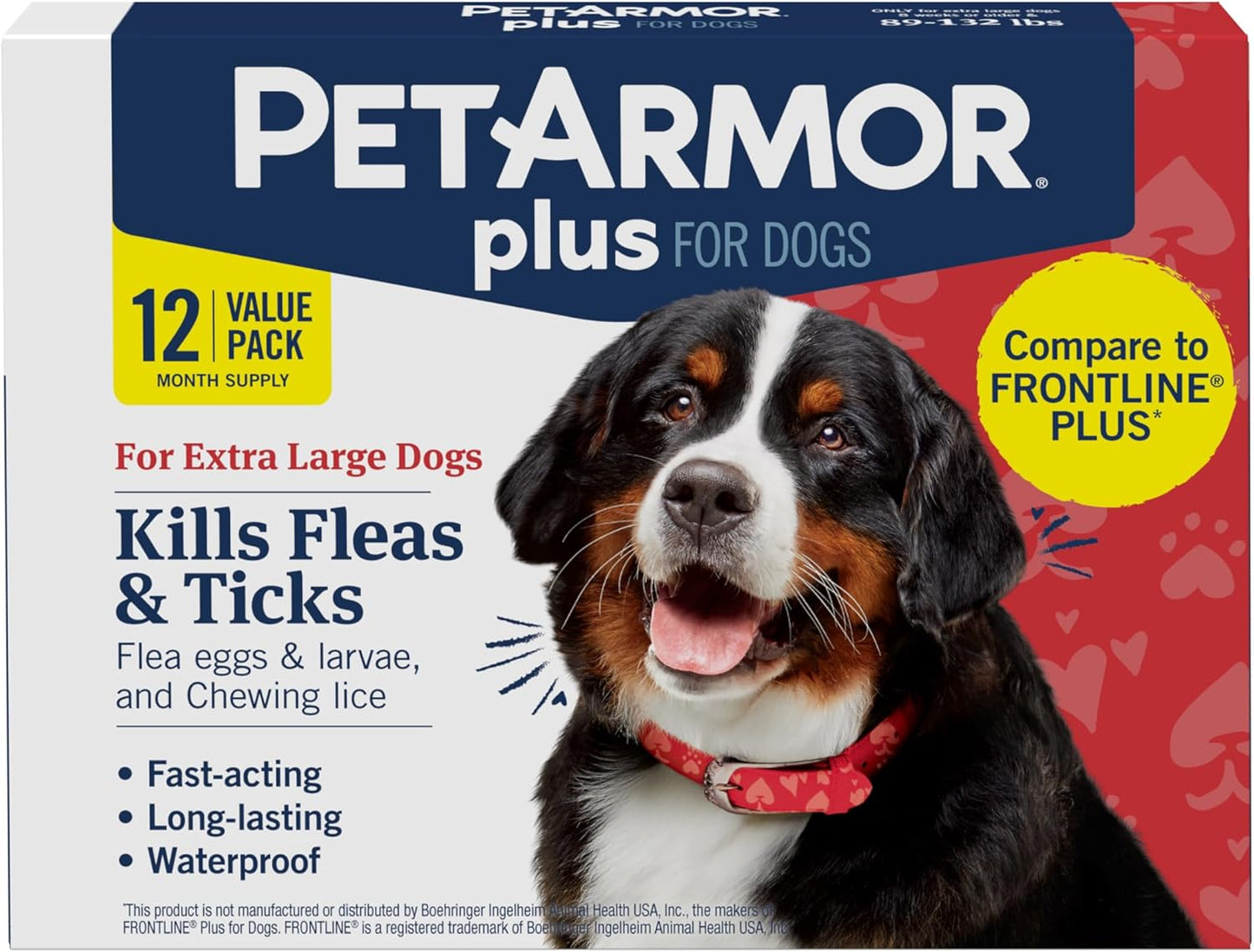 PetArmor Plus Flea and Tick Prevention for Dogs - Fast-Acting Waterproof Treatment | 3 Doses for Small Dogs (5-22 lbs)