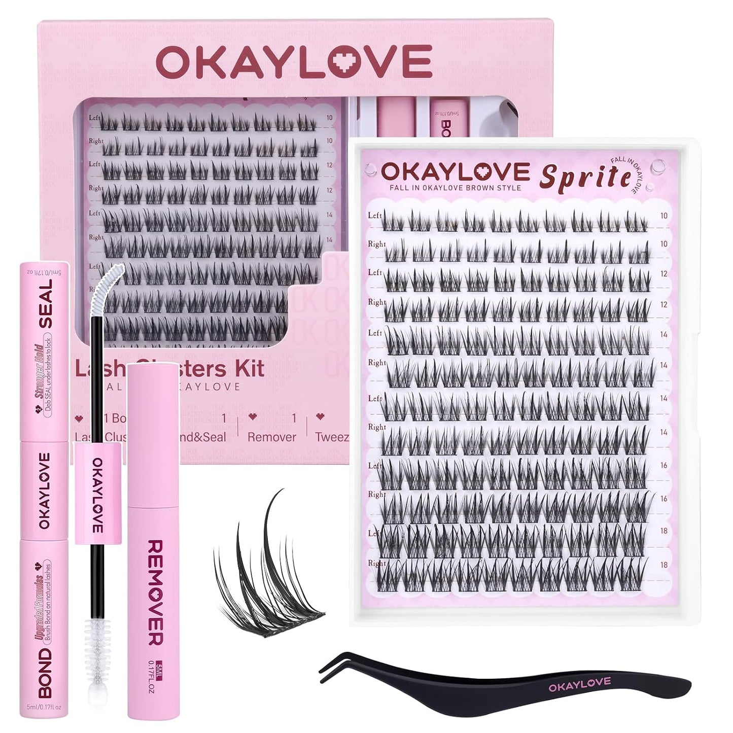 Manga Lash Clusters - Spiked DIY Eyelash Extensions | 140pcs CC Curl, 8-18mm Length