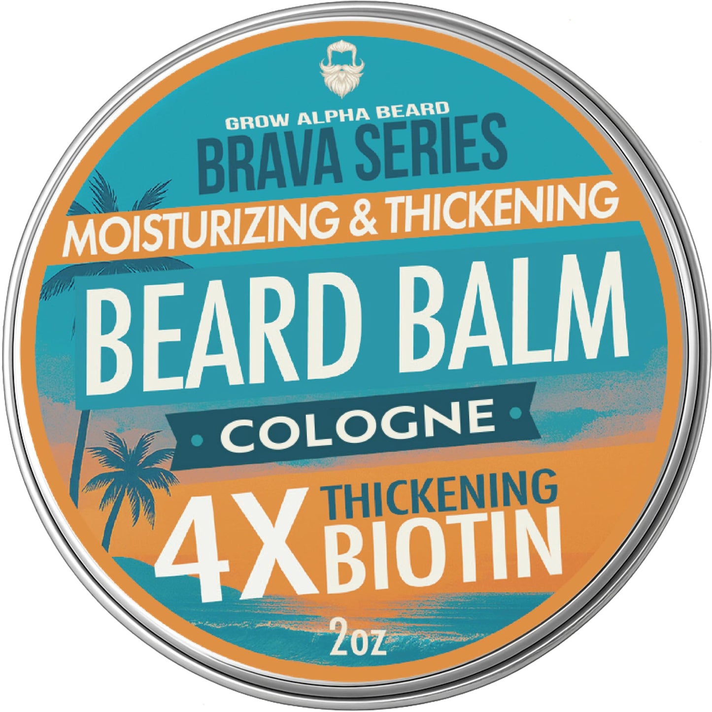 Biotin Beard Balm for Men – Beard Growth & Thickener, Shea Butter Beard Cream & Conditioner, Softening Balm for Fuller Beard & Mustache Growth (4 oz, 2 Pack)