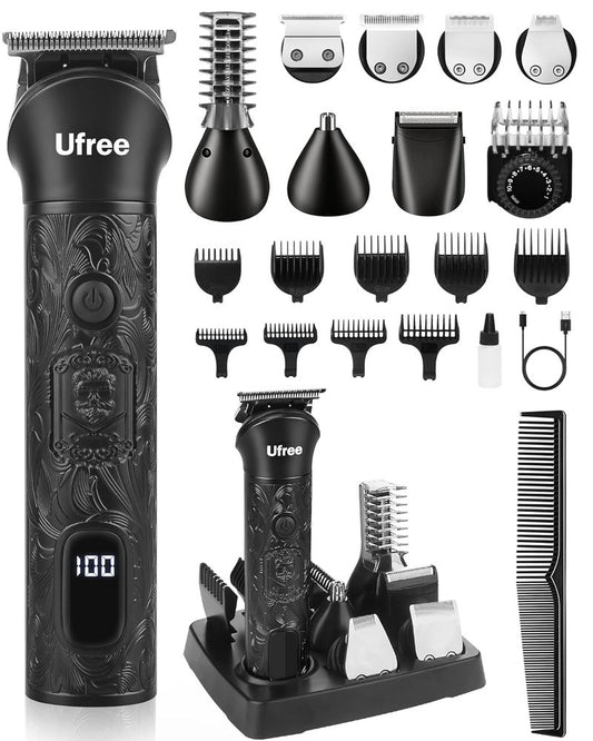 Beard Trimmer for Men - 7-in-1 Electric Grooming Kit | Cordless Hair Clippers for Mustache, Body & Facial Hair